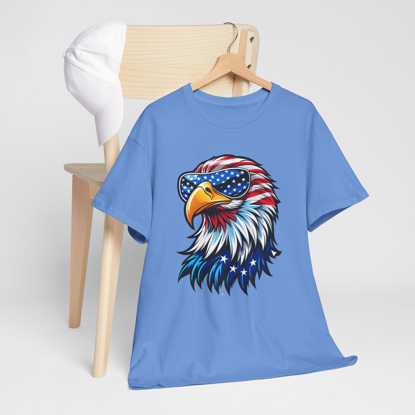 Princess Grace Patriotic Eagle Unisex Heavy Cotton Tee 4th of July Spirit