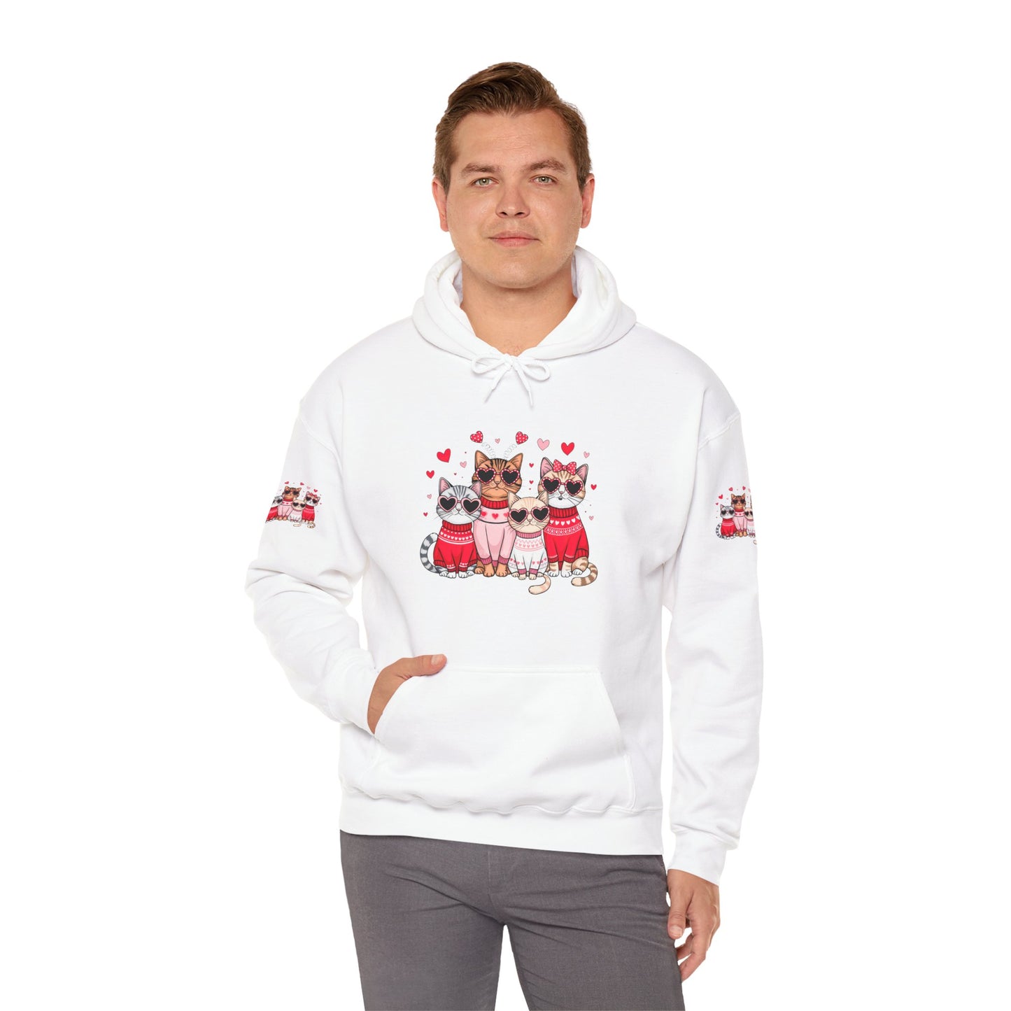 Princess Grace Cute Cat Lovers Hoodie with Heart Design