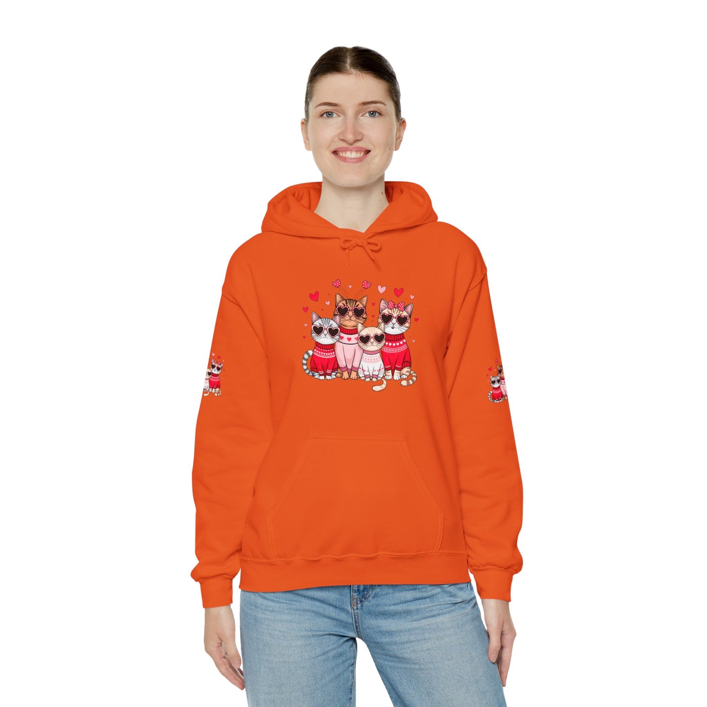 Princess Grace Cute Cat Lovers Hoodie with Heart Design
