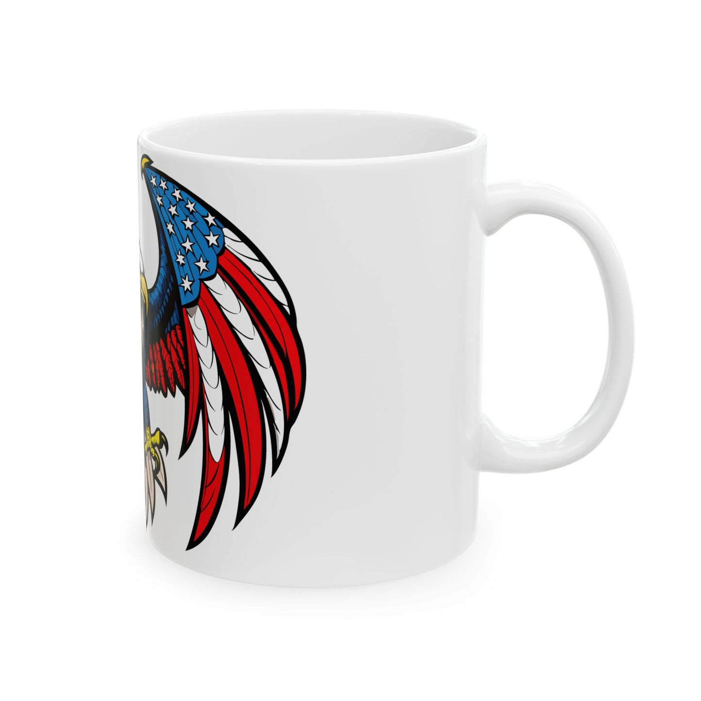 Princess Grace Patriotic Eagle Ceramic Mug 11oz & 15oz Sizes