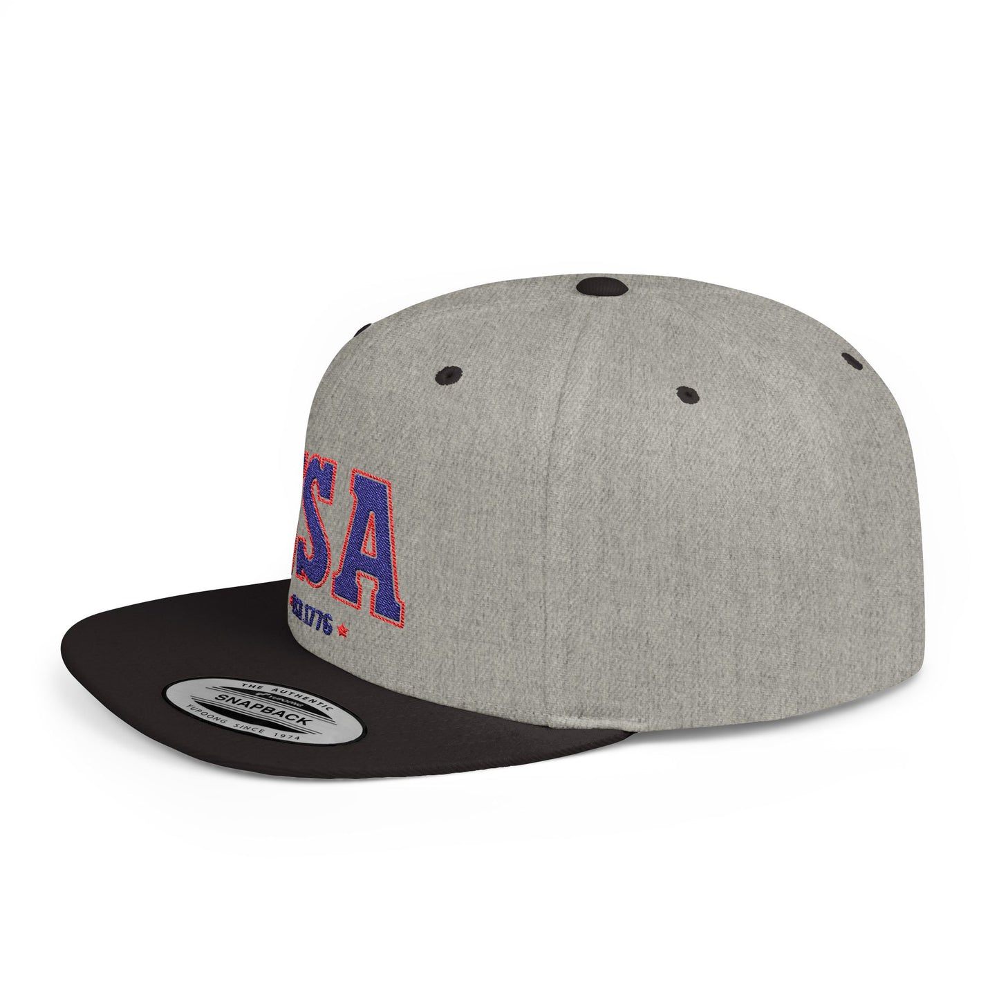 Princess Grace USA Flat Bill Snapback Hat Patriotic Style, Perfect for Holidays & Outdoor Events