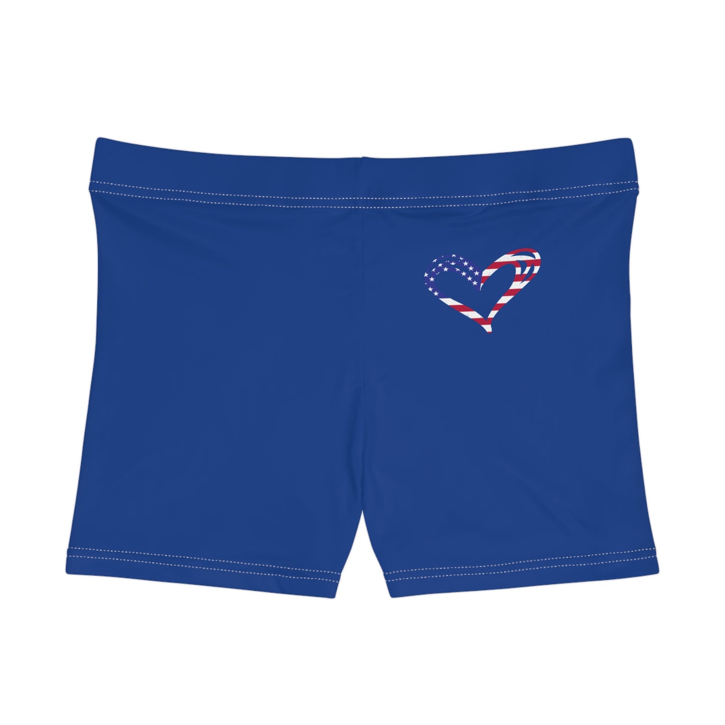 Princess Grace Patriotic Women's Shorts with Heart Design