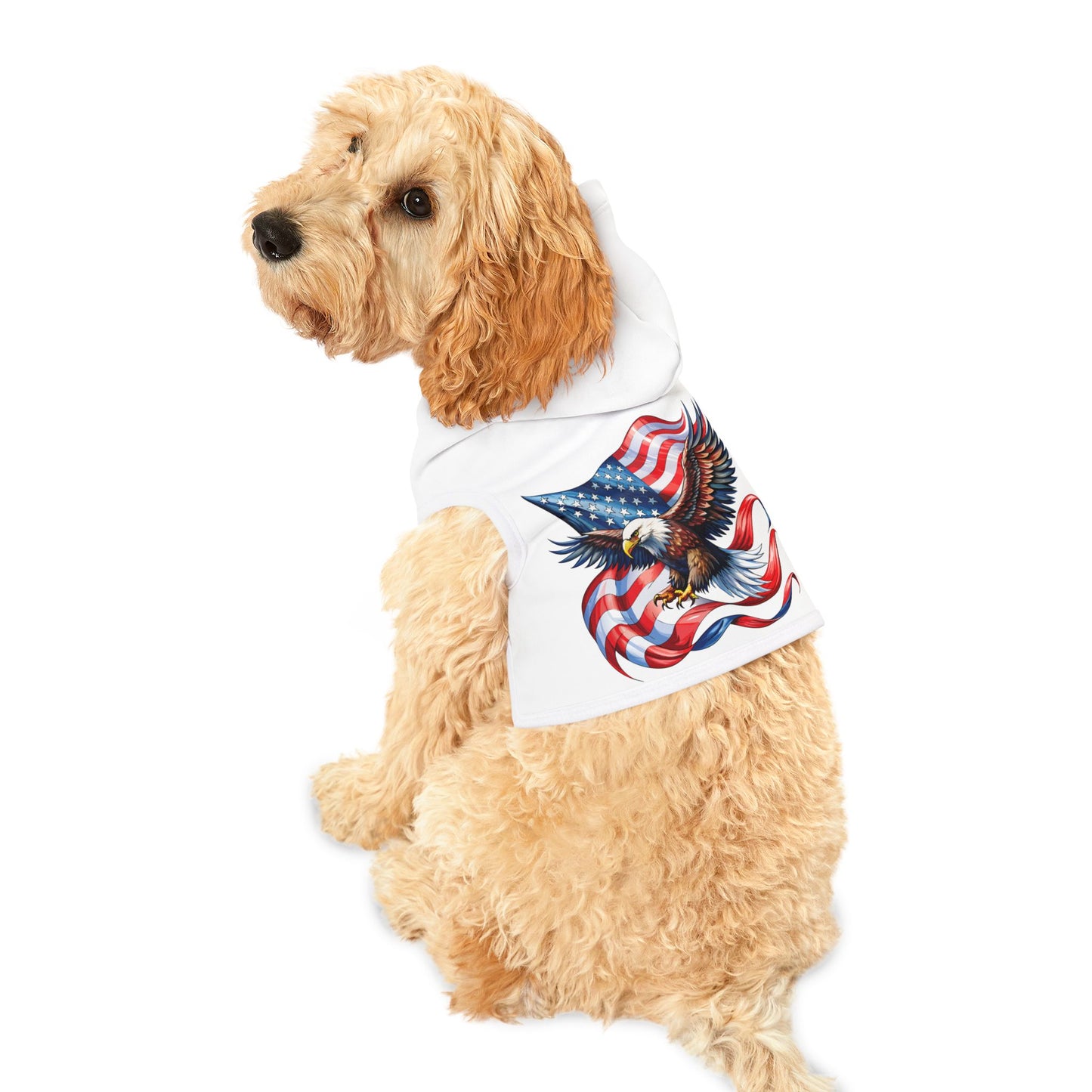 Princess Grace Patriotic Eagle Pet Hoodie Independence Day Must Have for Dog Lovers
