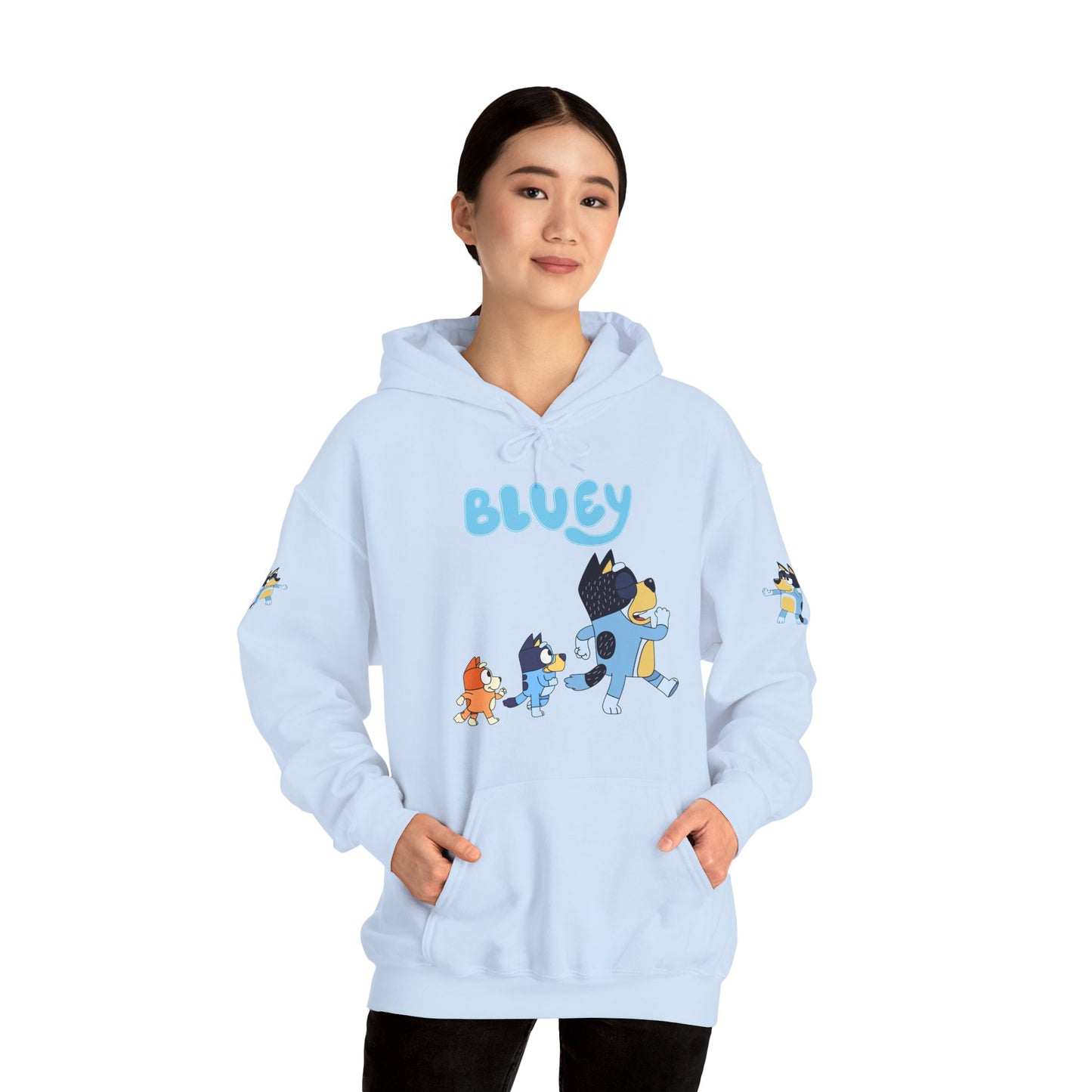 Princess Grace Bluey Unisex Hoodie Cozy Cartoon Sweatshirt for Kids & Adults