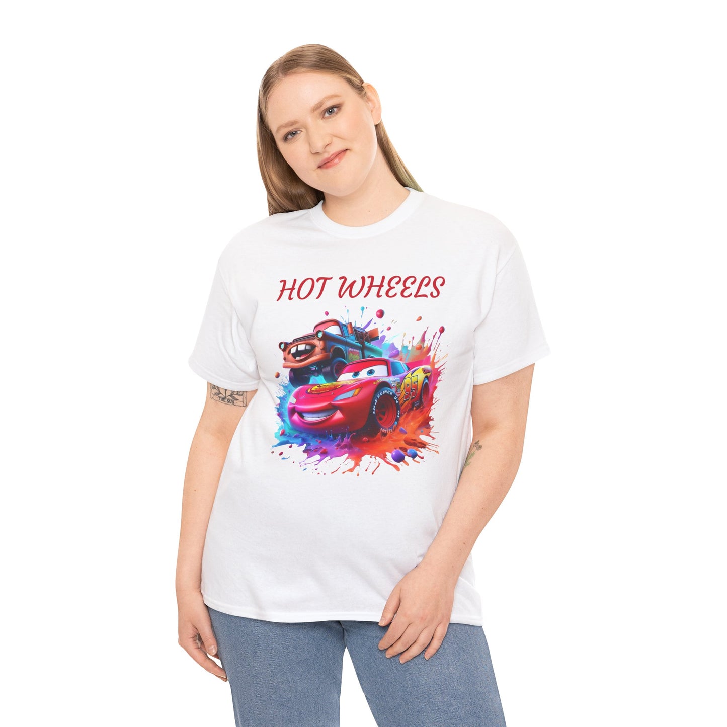 Princess Grace Cool Cars Unisex Heavy Cotton Tee Hot Wheels Graphic Tee for Kids and Adults