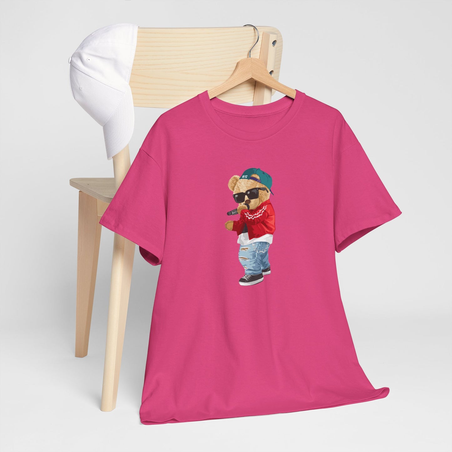 Princess Grace Cool Bear Graphic Unisex Heavy Cotton Tee Trendy Casual Wear