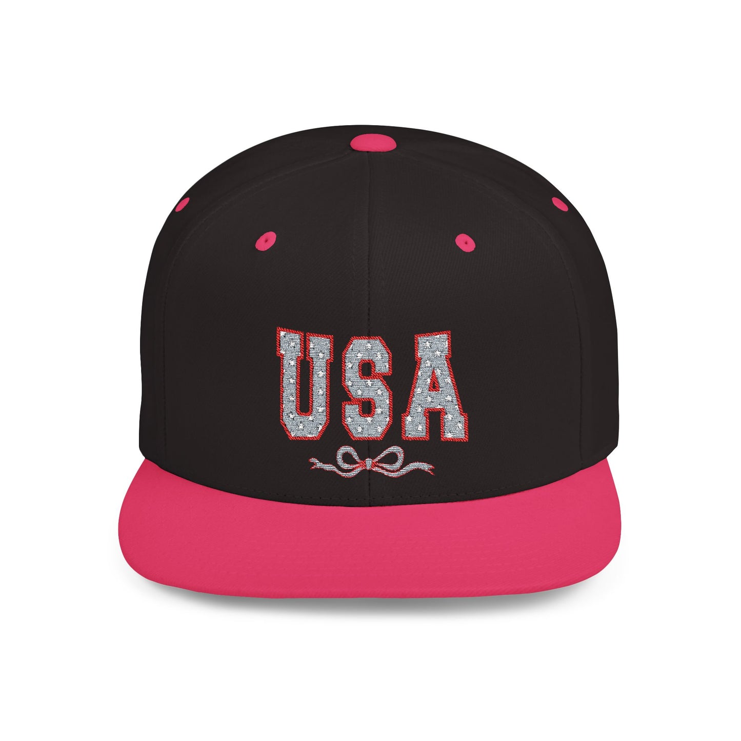 Princess Grace USA Glitter Flat Bill Snapback Hat Trendy and Stylish
