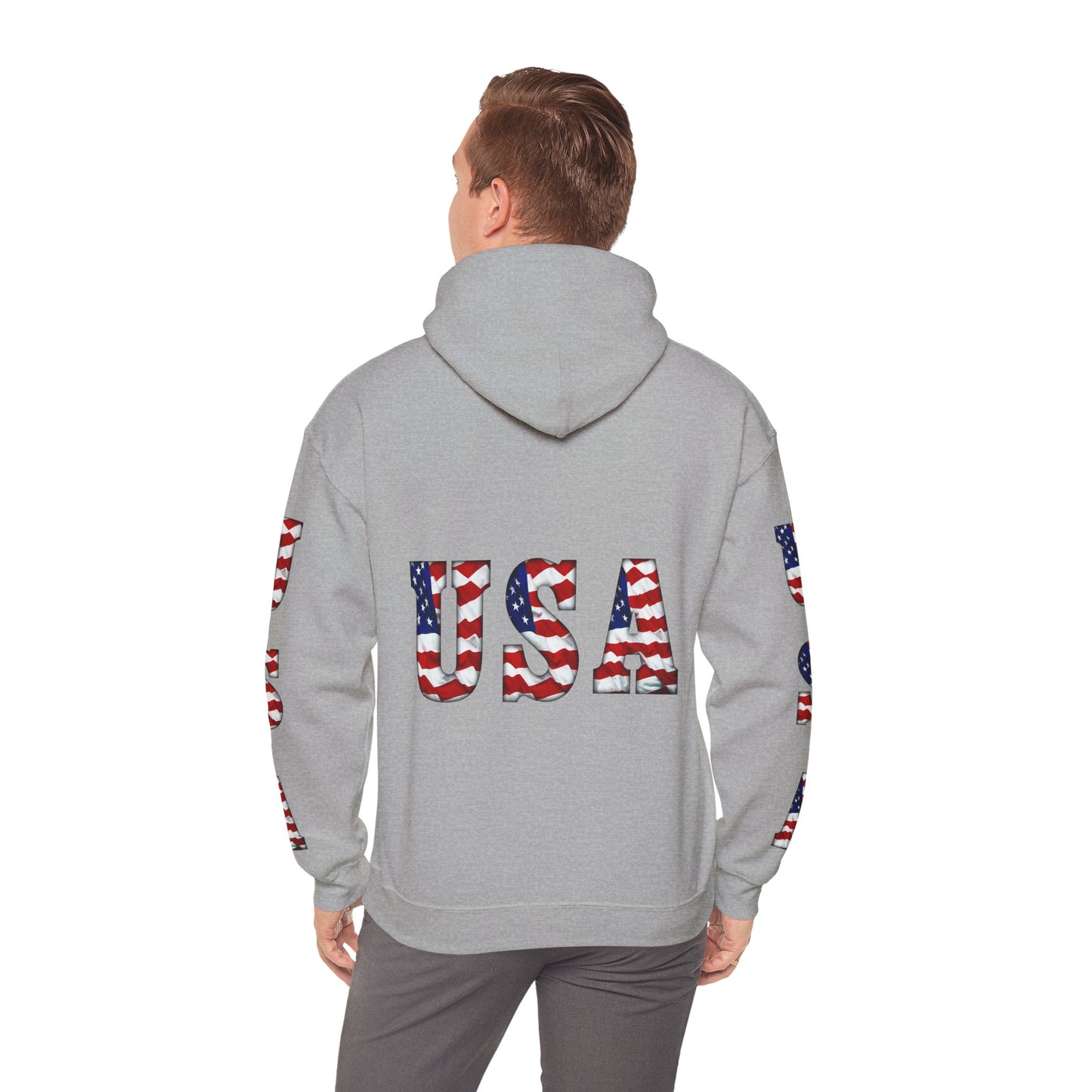 Princess Grace Patriotic USA Unisex Hooded Sweatshirt Heavy Blend for Comfort