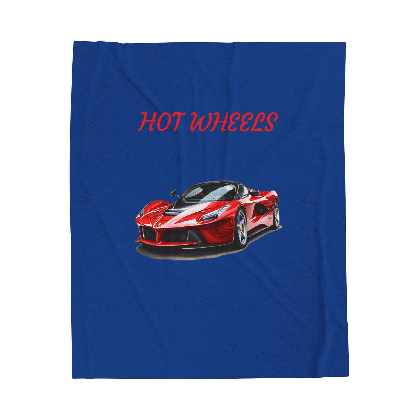 Princess Grace Hot Wheels Velveteen Plush Blanket Cozy Car Lovers Gift