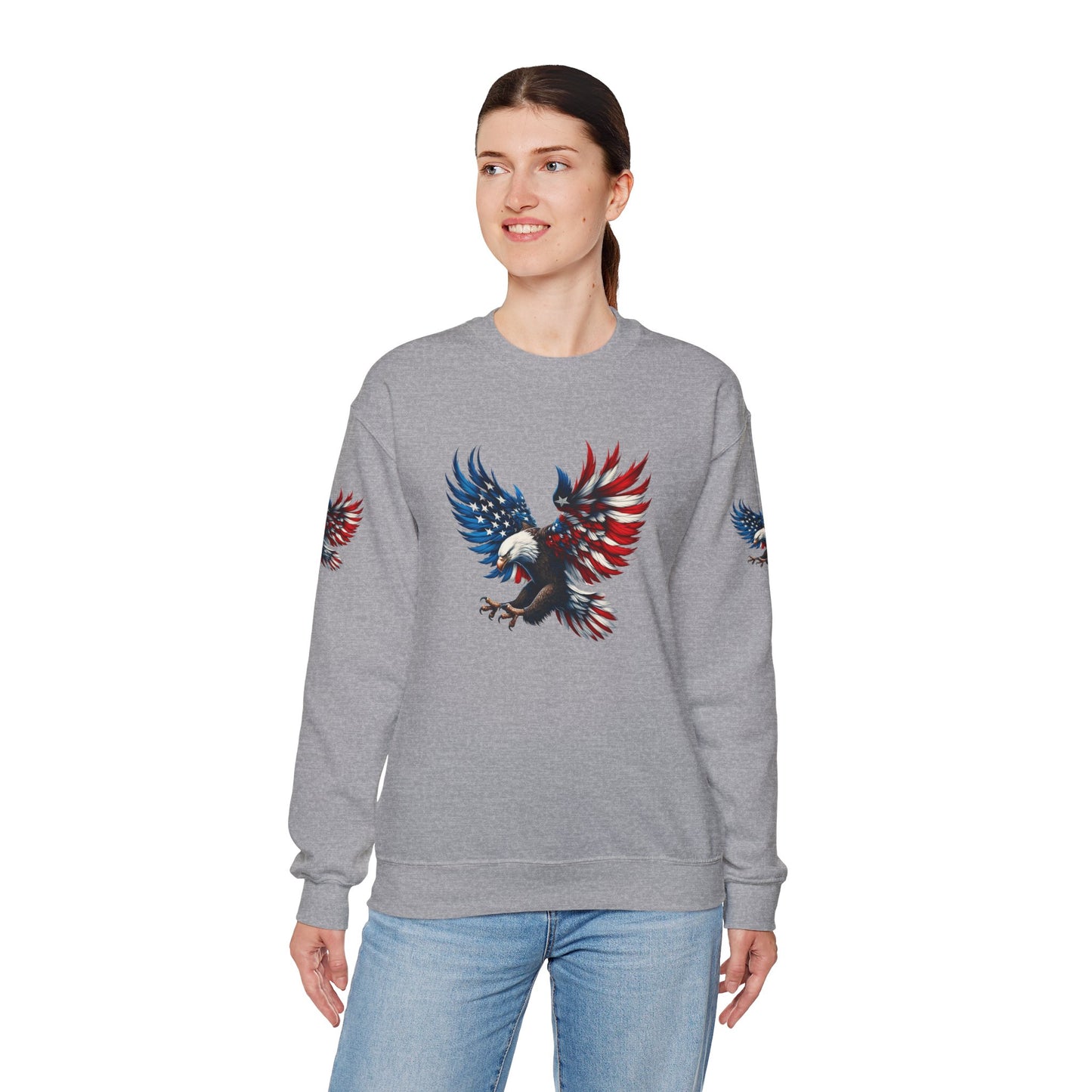 Princess Grace Patriotic Eagle Unisex Crewneck Sweatshirt