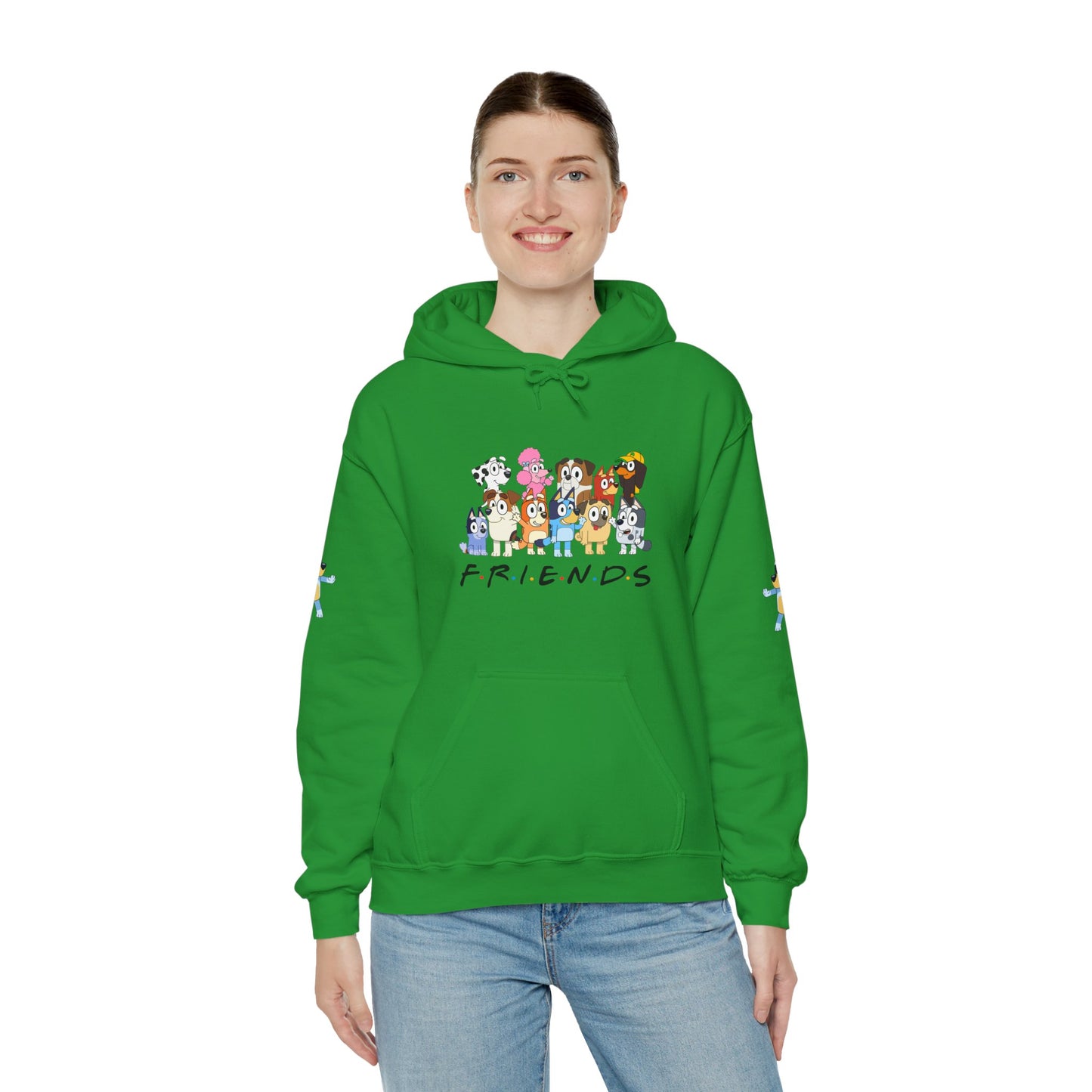 Princess Grace Bluey Unisex Heavy Blend Hooded Sweatshirt 'Friends' Cartoon Design