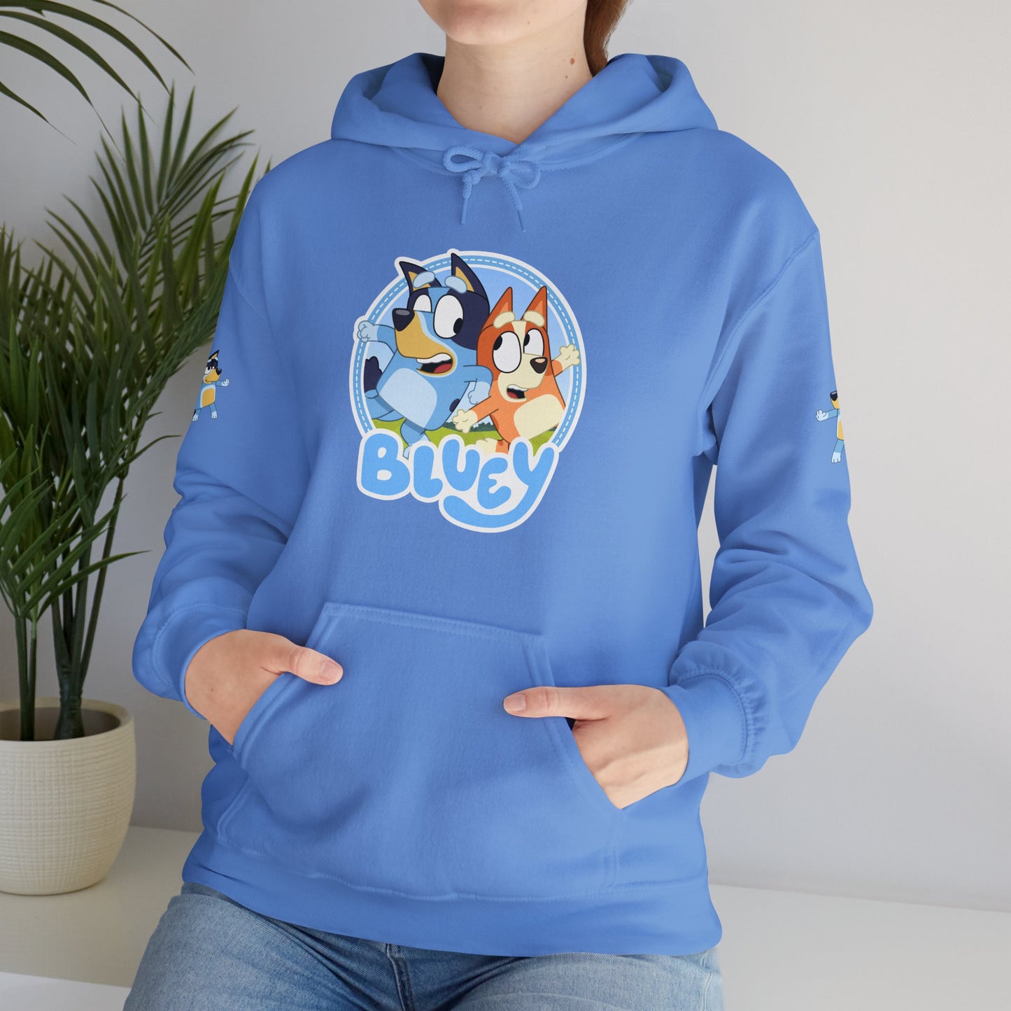 Princess Grace Bluey Unisex Heavy Blend Hoodie Cozy Cartoon Sweatshirt for Kids & Adults