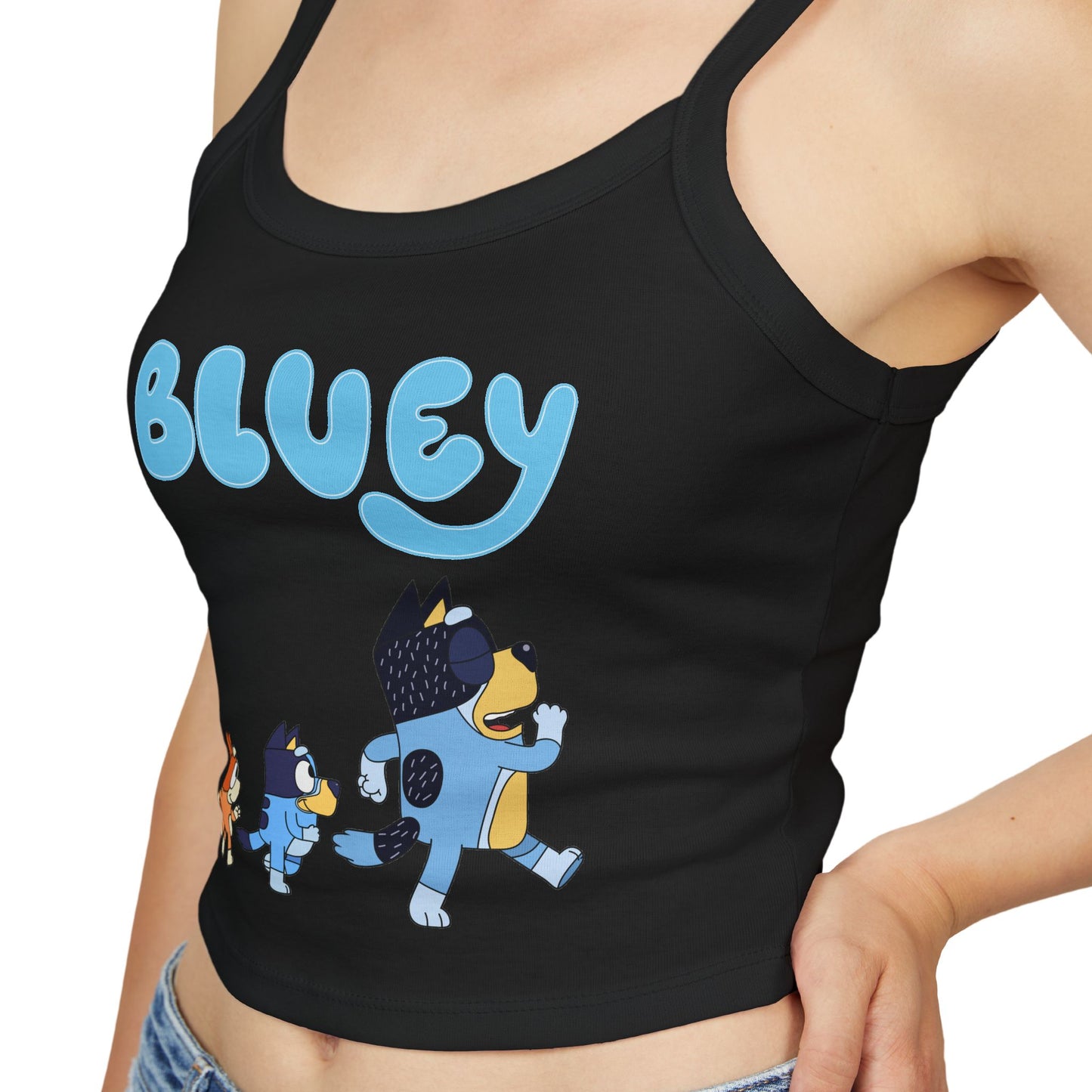 Princess Grace Bluey Themed Women's Spaghetti Strap Tank Top Playful & Fun