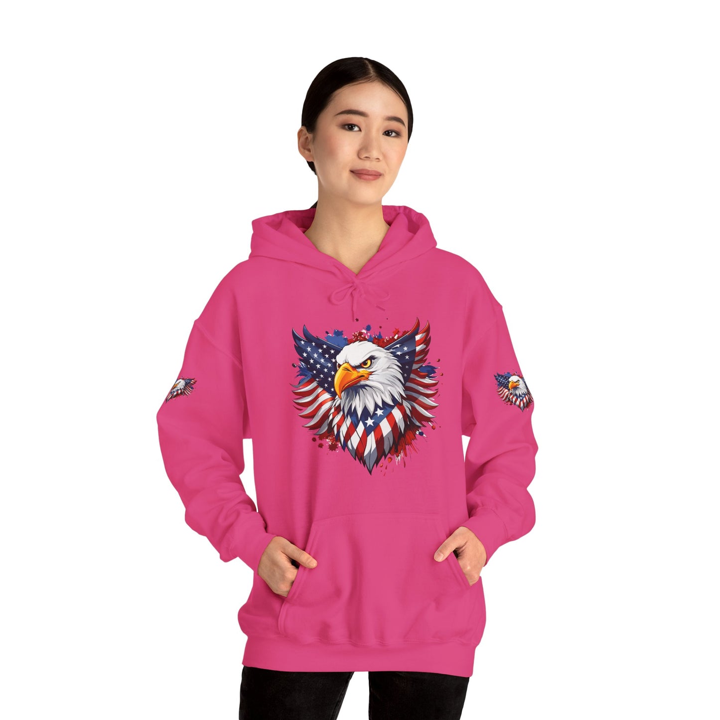 Princess Grace Patriotic Eagle Hoodie Unisex Heavy Blend Hooded Sweatshirt