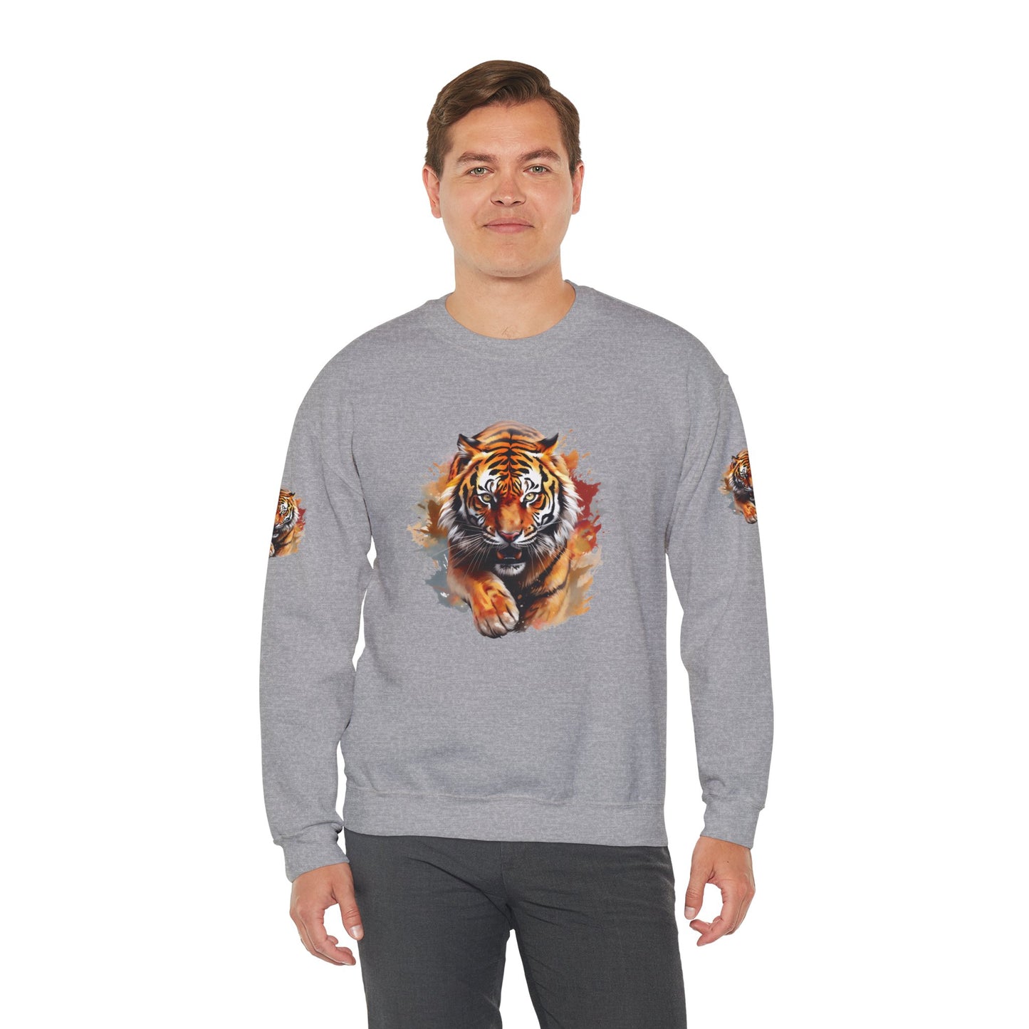 Princess Grace Majestic Tiger Unisex Heavy Blend Crewneck Sweatshirt