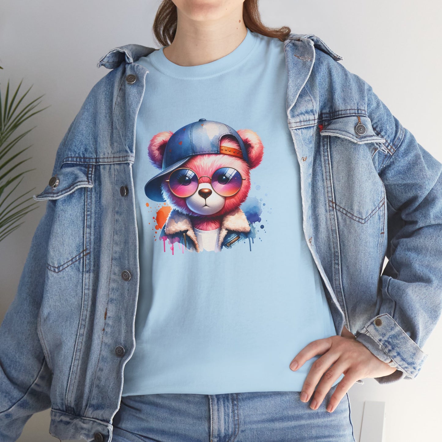 Princess Grace Cool Bear Graphic Unisex Heavy Cotton Tee Trendy Streetwear T-Shirt