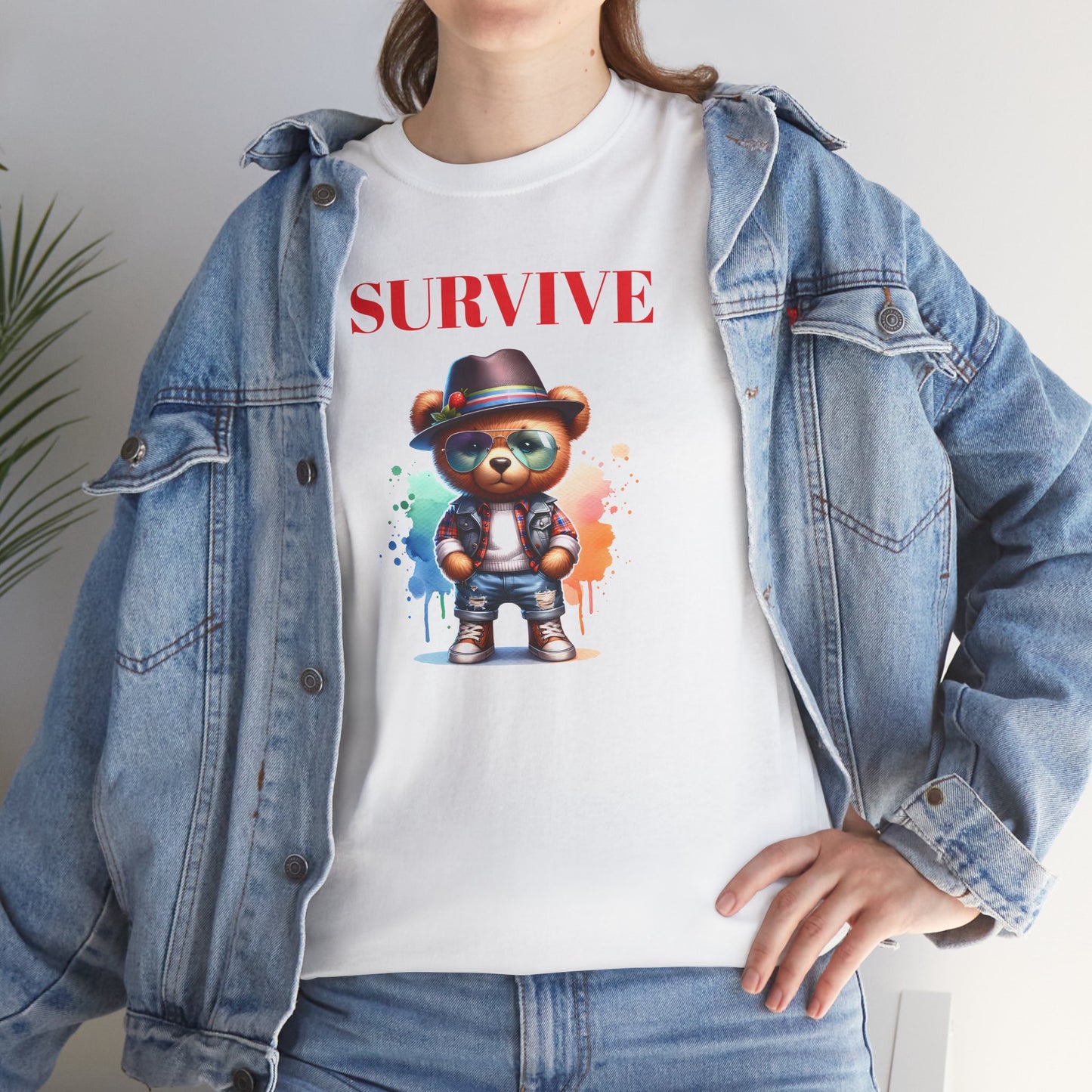 Princess Grace Survive Graphic Unisex Heavy Cotton Tee Fun and Bold Design for Adventurers