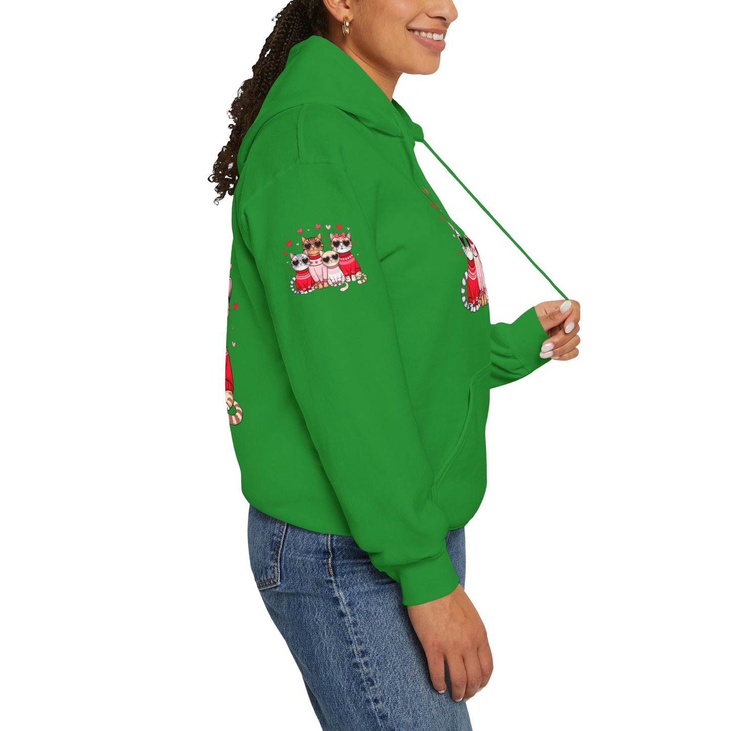 Princess Grace Cute Cat Lovers Hoodie with Heart Design