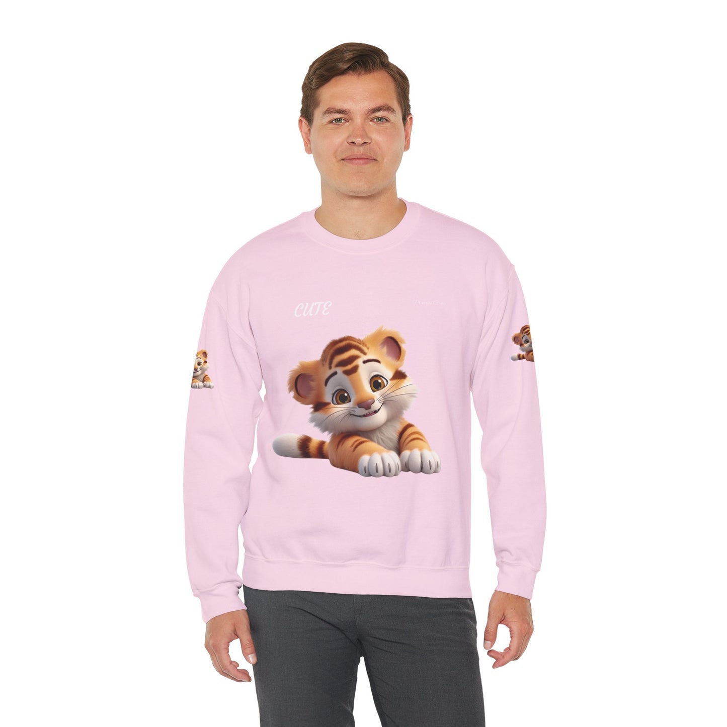 Princess Grace Cute Tiger Unisex Heavy Blen Crewneck Sweatshirt
