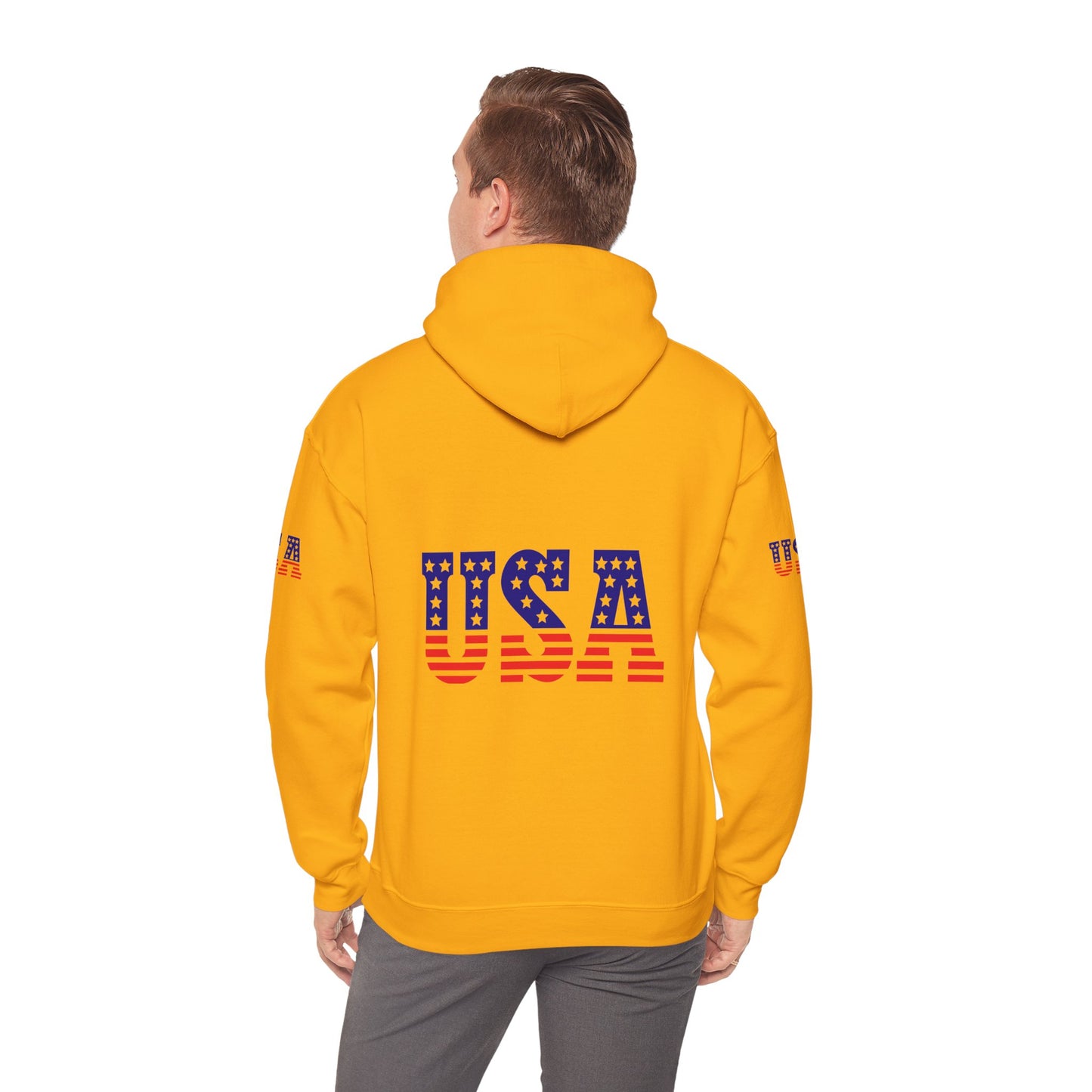 Princess Grace USA Proud Unisex Heavy Blend Hooded Sweatshirt Patriotic Eagle Design