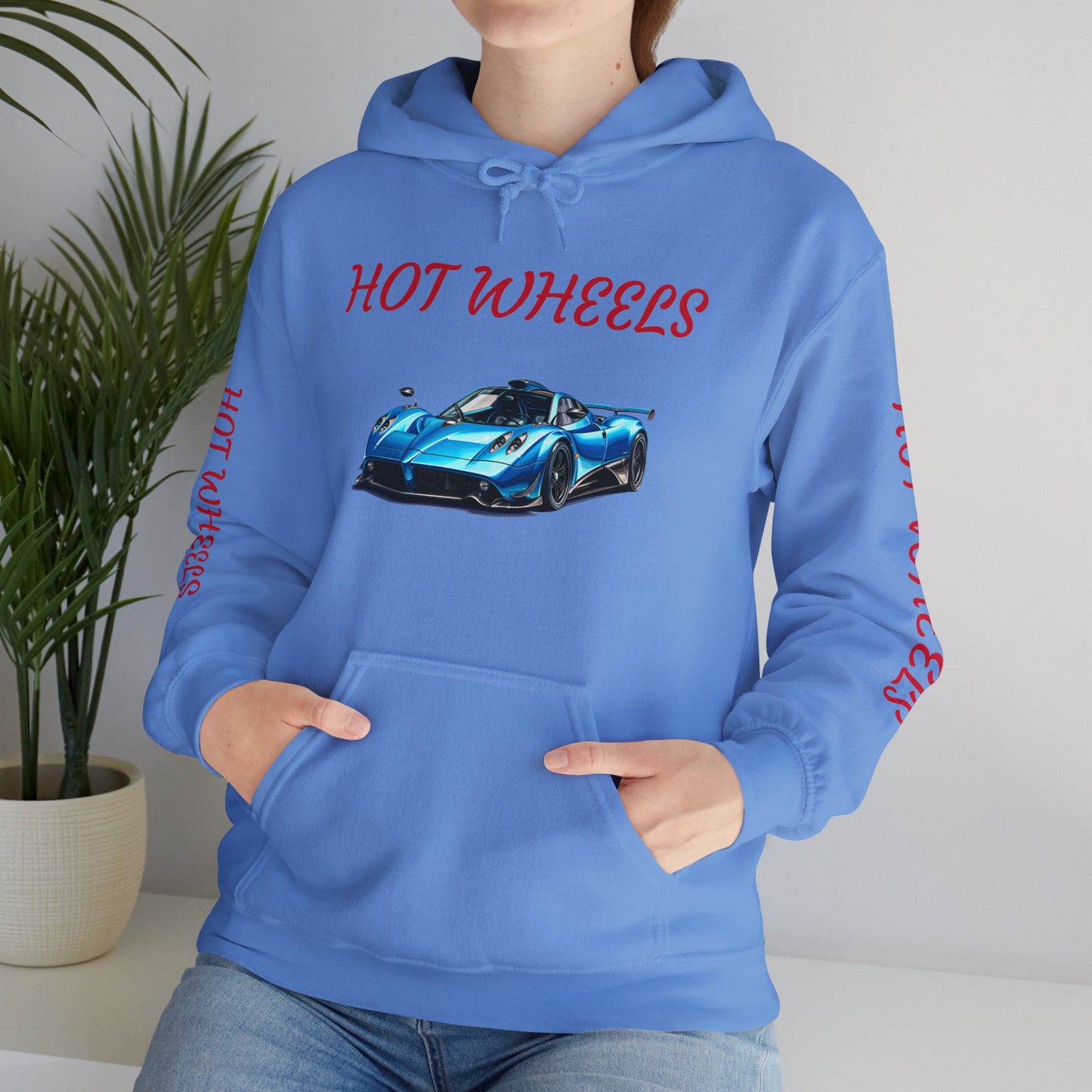 Princess Grace Unisex Heavy Blend Hot Wheels Hooded Sweatshirt Stylish Car Graphic for Auto Enthusiasts