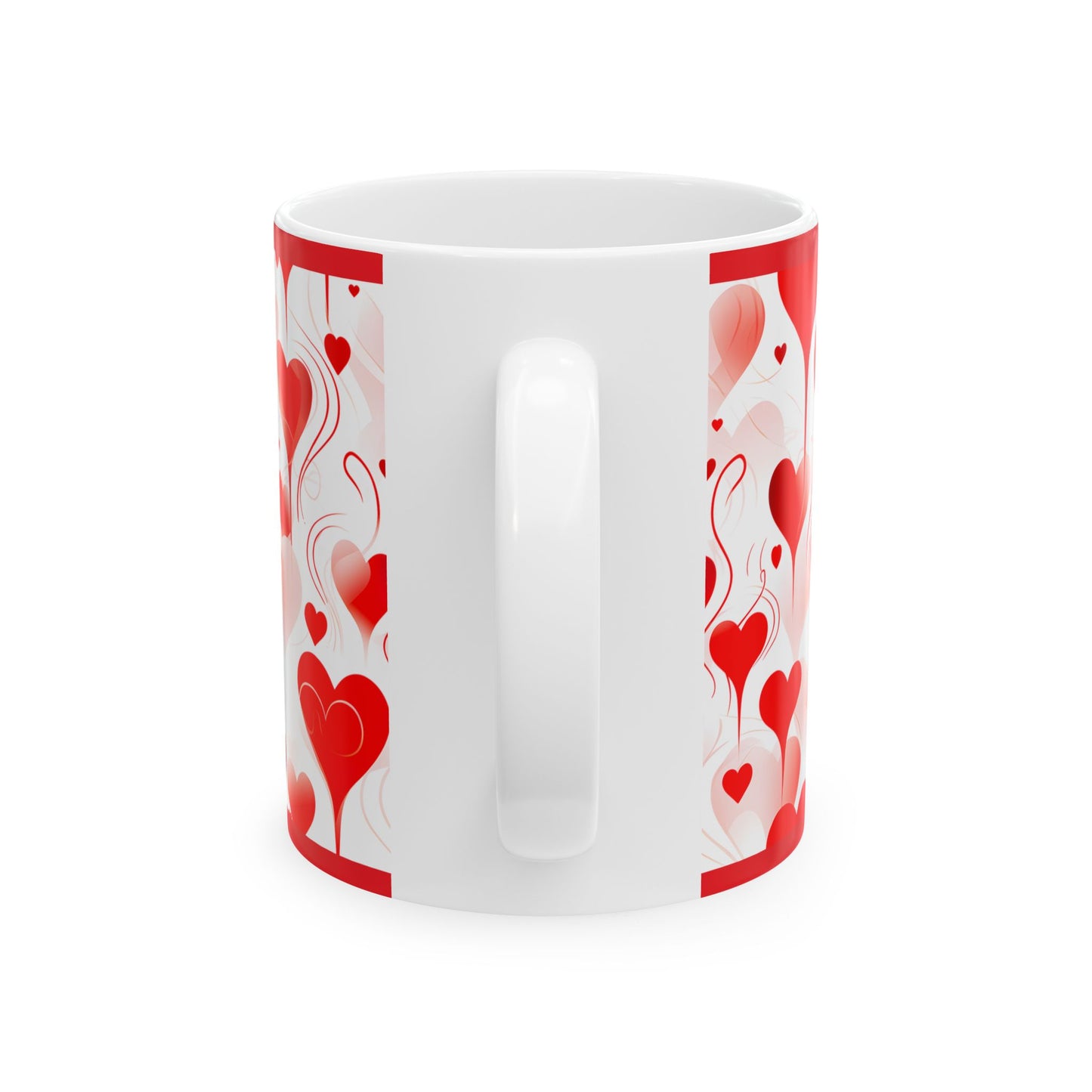 Princess Grace Romantic Heart Print Ceramic Mug Perfect Gift for Valentine's Day and Anniversaries