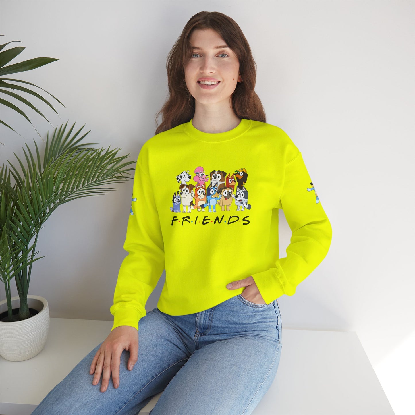 Princess Grace Bluey Friends Inspired Unisex Heavy Blend Crewneck Sweatshirt Cozy Cartoon Vibes