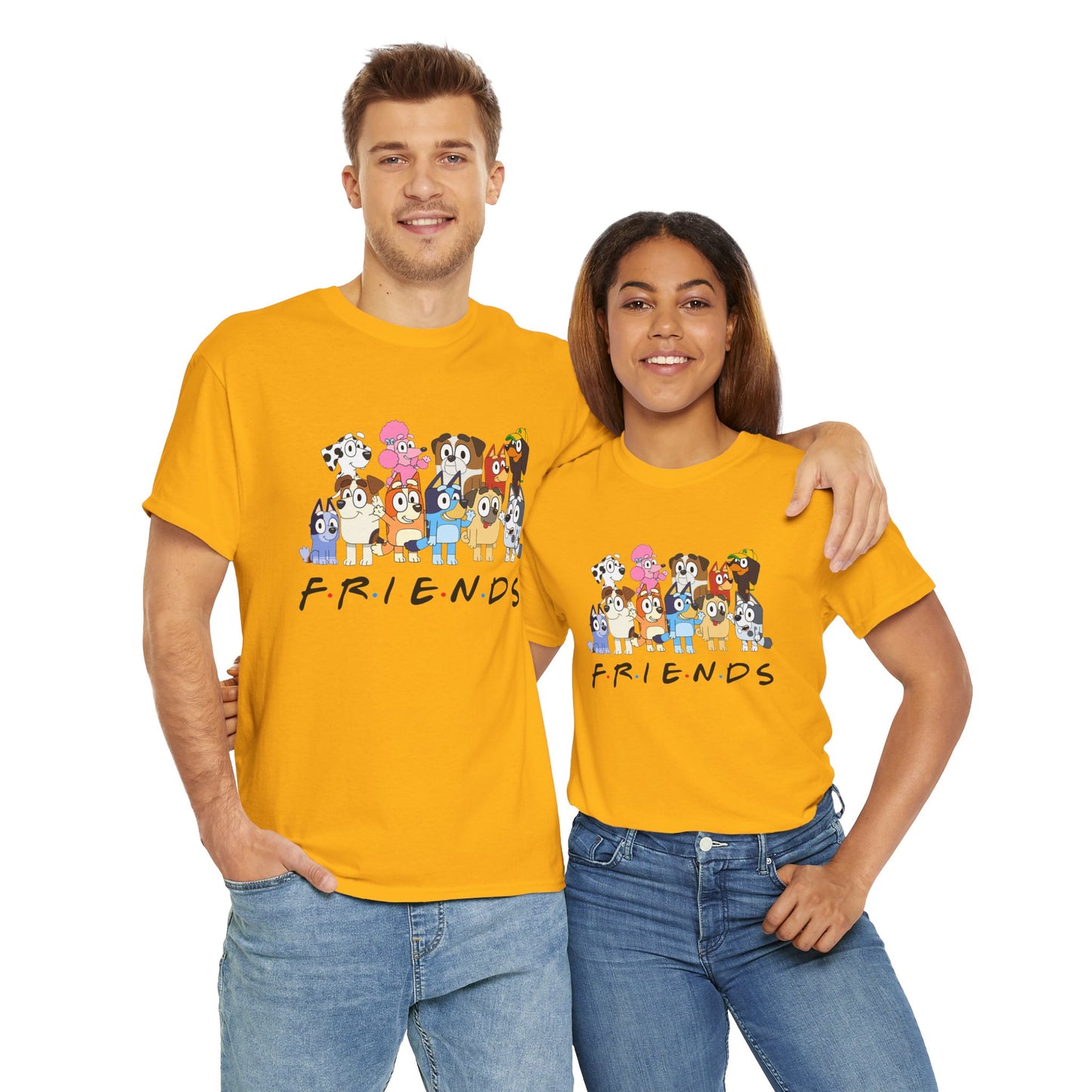 Princess Grace Bluey Friends Cartoon Unisex Heavy Cotton Tee Fun & Playful Design