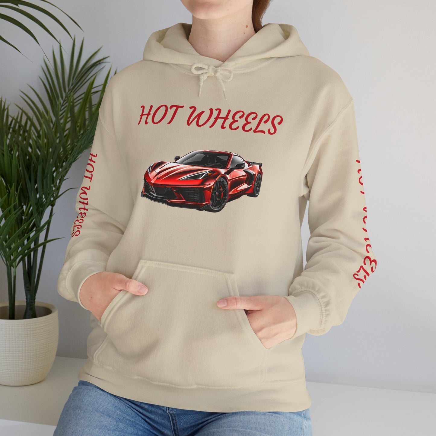 Princess Grace Hot Wheels Unisex Hooded Sweatshirt Stylish Car Graphic Sweatshirt for Car Enthusiasts
