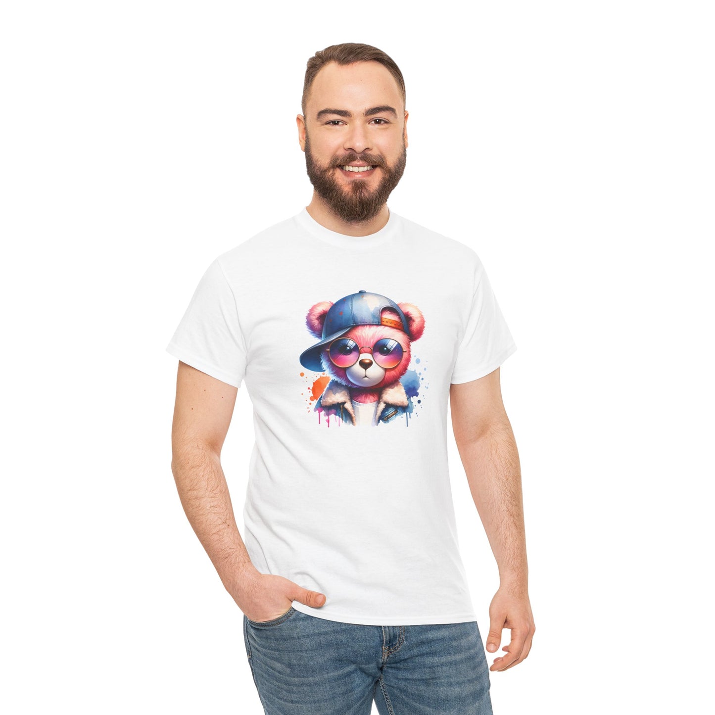 Princess Grace Cool Bear Graphic Unisex Heavy Cotton Tee Trendy Streetwear T-Shirt