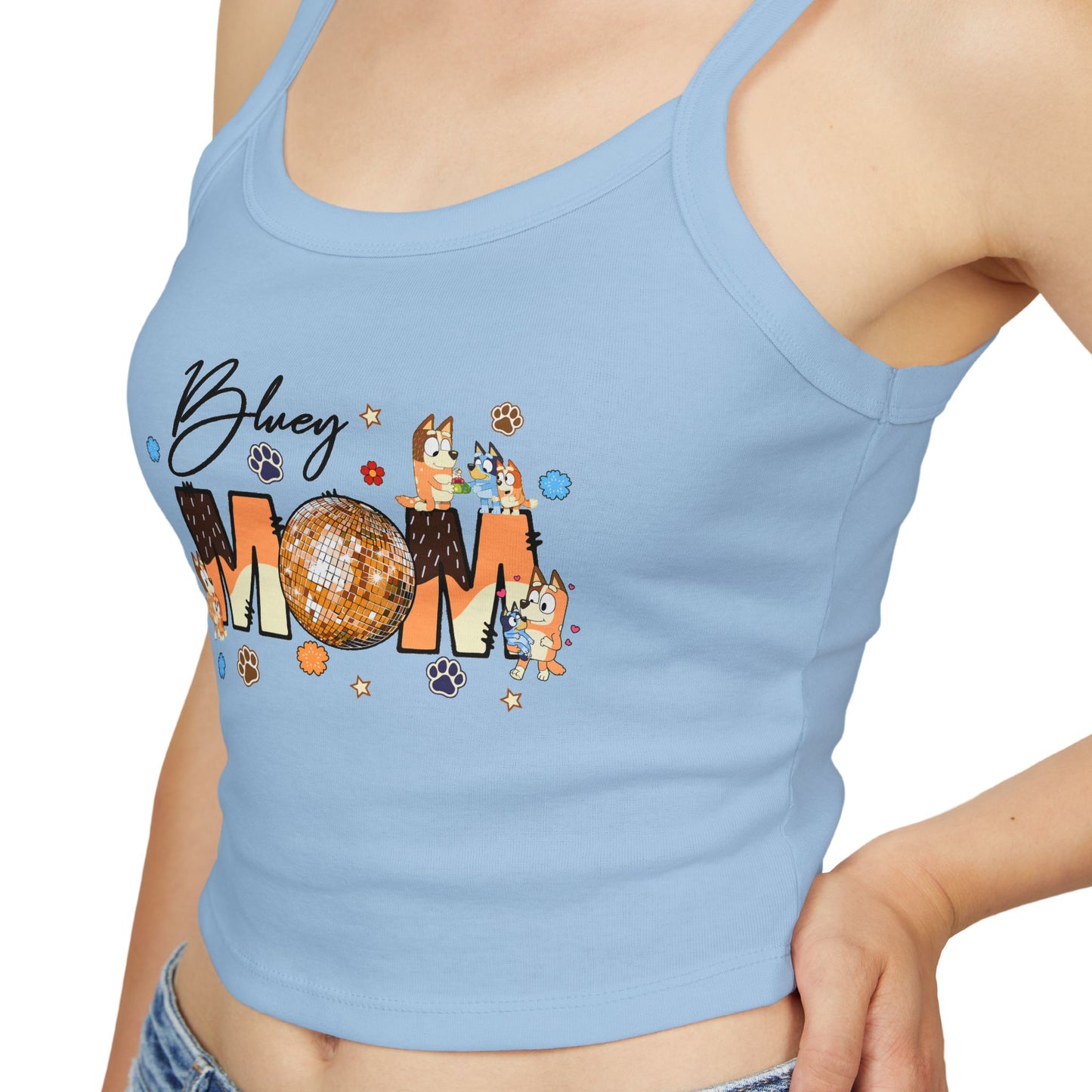 Princess Grace Bluey Mom Spaghetti Strap Tank Top Cute & Comfortable Summer Wear