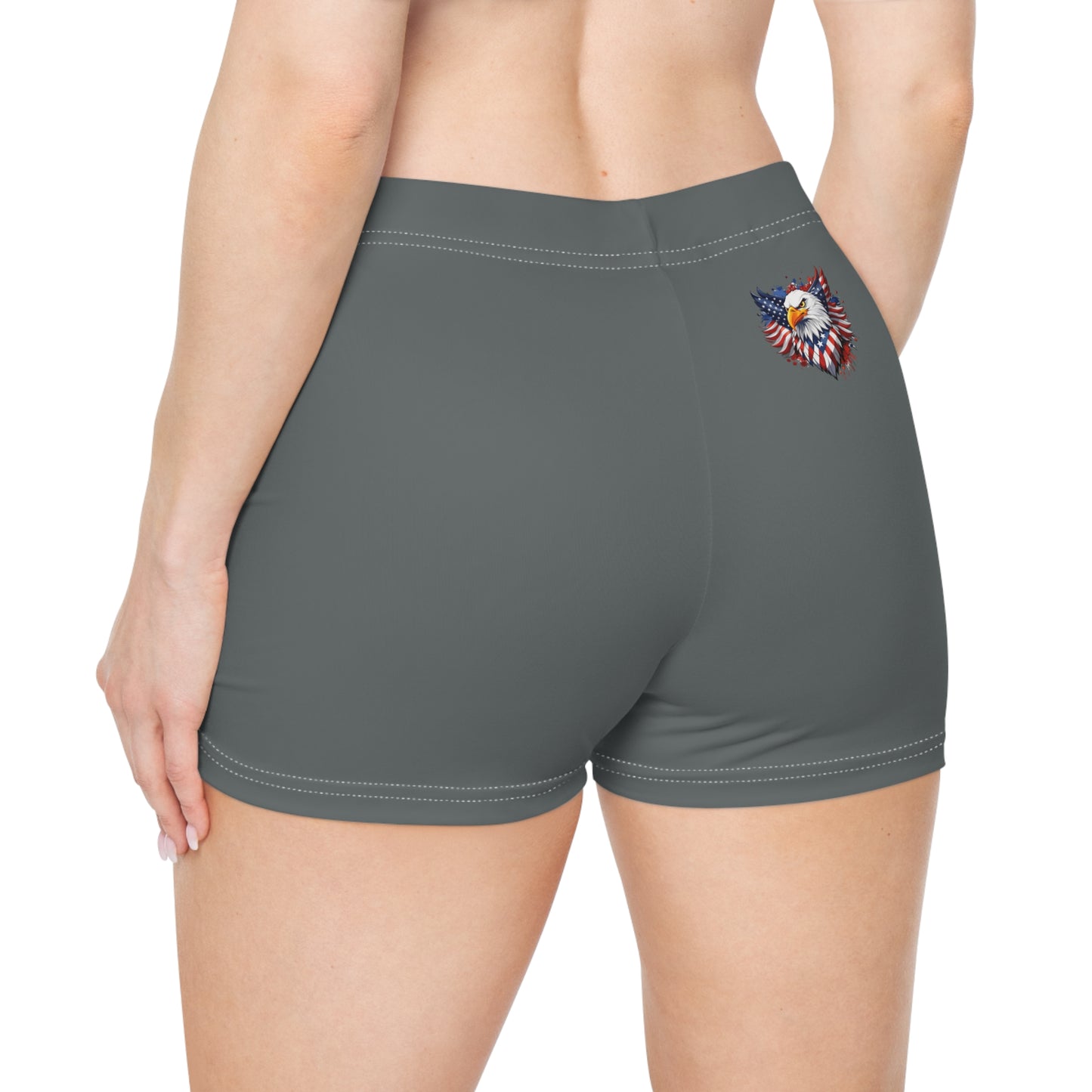 Princess Grace Patriotic Eagle Women's Shorts Red, White, and Blue Design