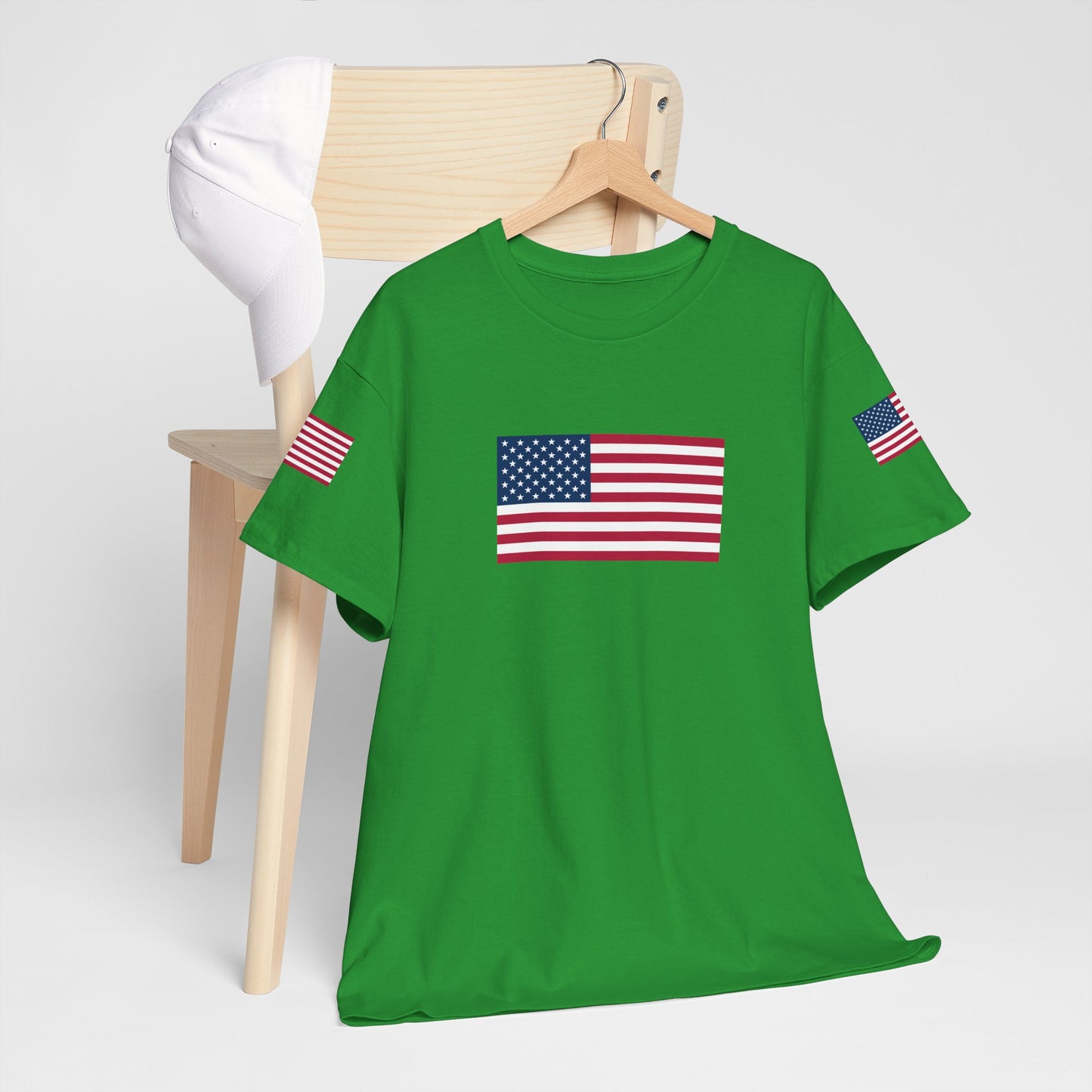 Princess Grace Patriotic Unisex Heavy Cotton Tee with USA Flag Design