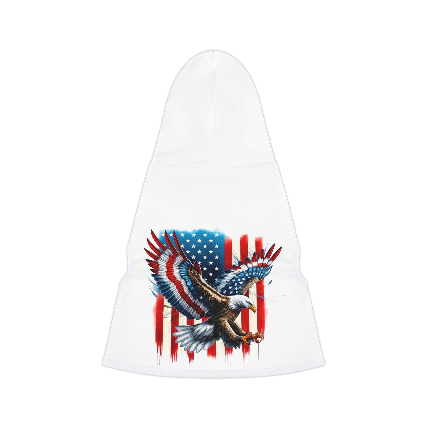 Princess Grace Patriotic Eagle Pet Hoodie USA Flag Design for Dogs