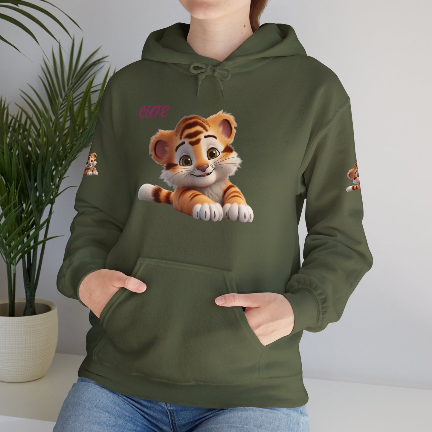 Princess Grace Cute Tiger Design Unisex Heavy Blend Hooded Sweatshirt