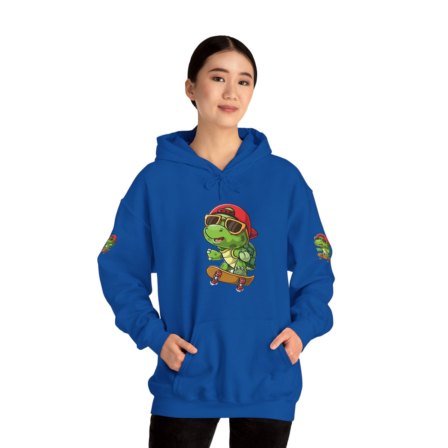 Princess Grace Cool Skateboarding Turtle Unisex Hoodie Fun and Stylish
