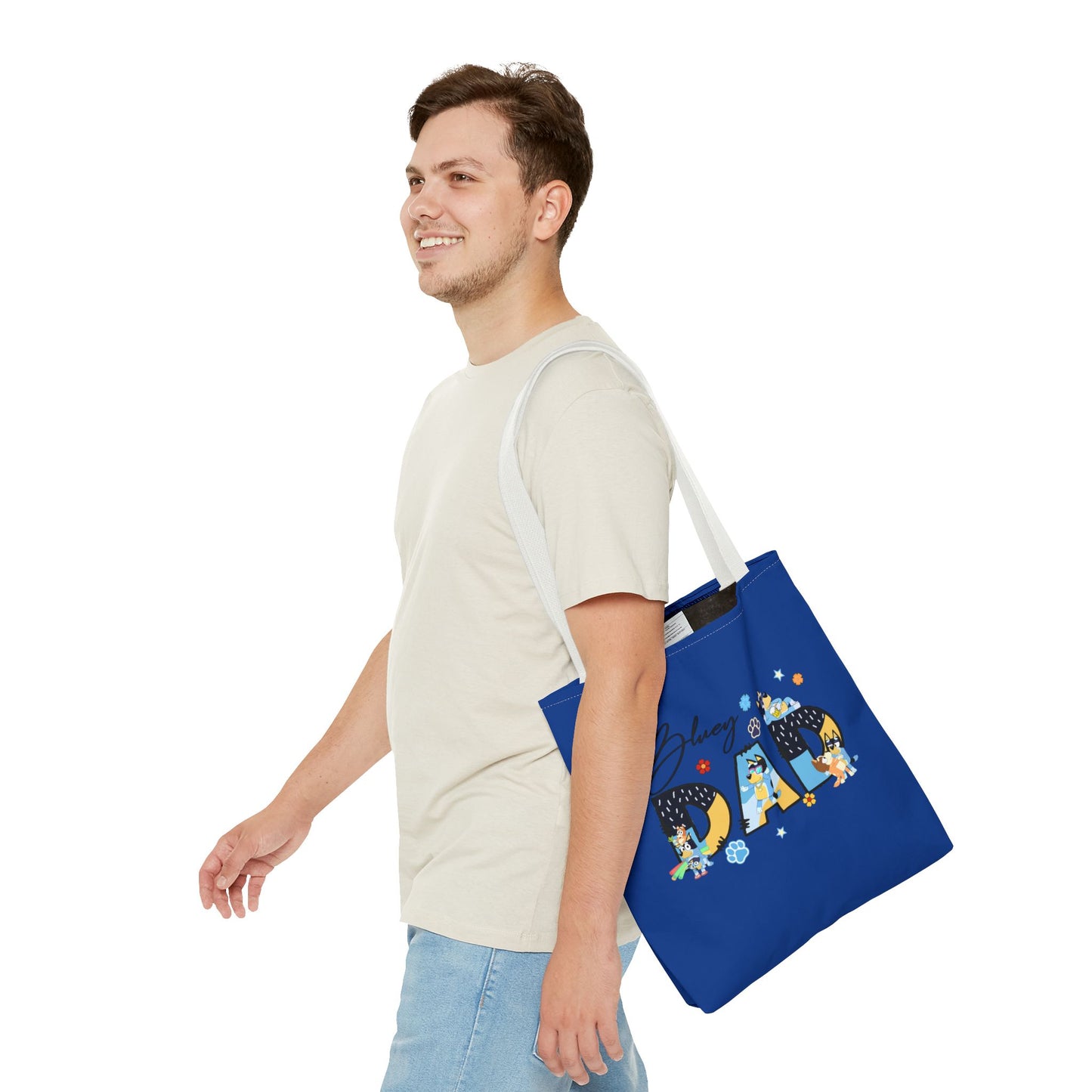 Princess Grace Bluey Dad Tote Bag Fun and Colorful Gift for Dog Lovers