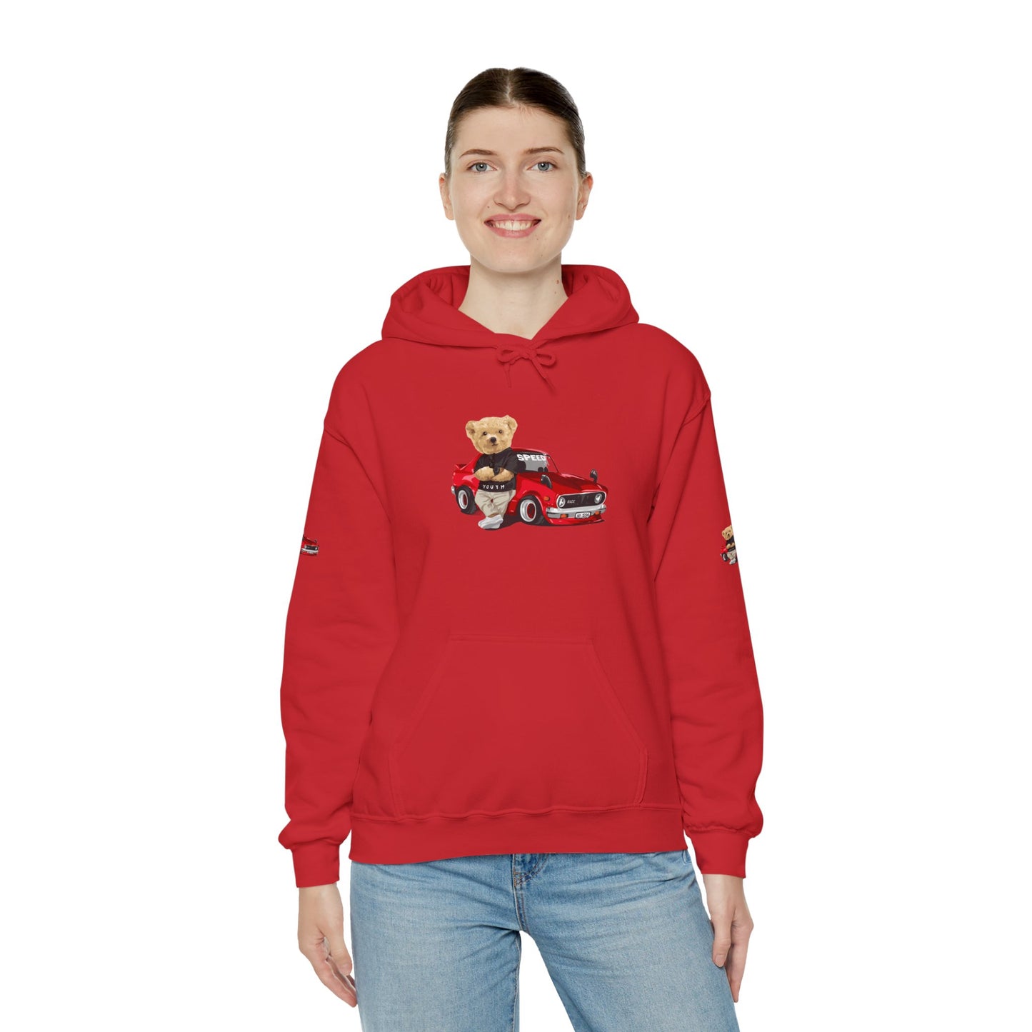 Princess Grace Vintage Bear Car Hoodie Fun Unisex Sweatshirt for Auto Lovers
