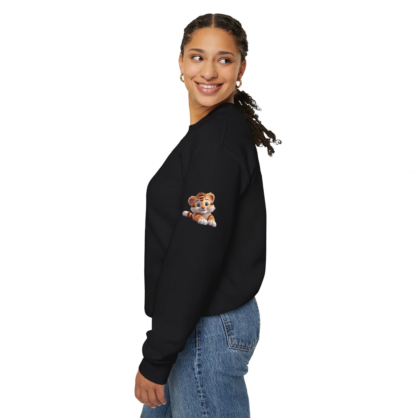 Princess Grace Cute Tiger Graphic Sweatshirt Unisex Heavy Blend Crewneck