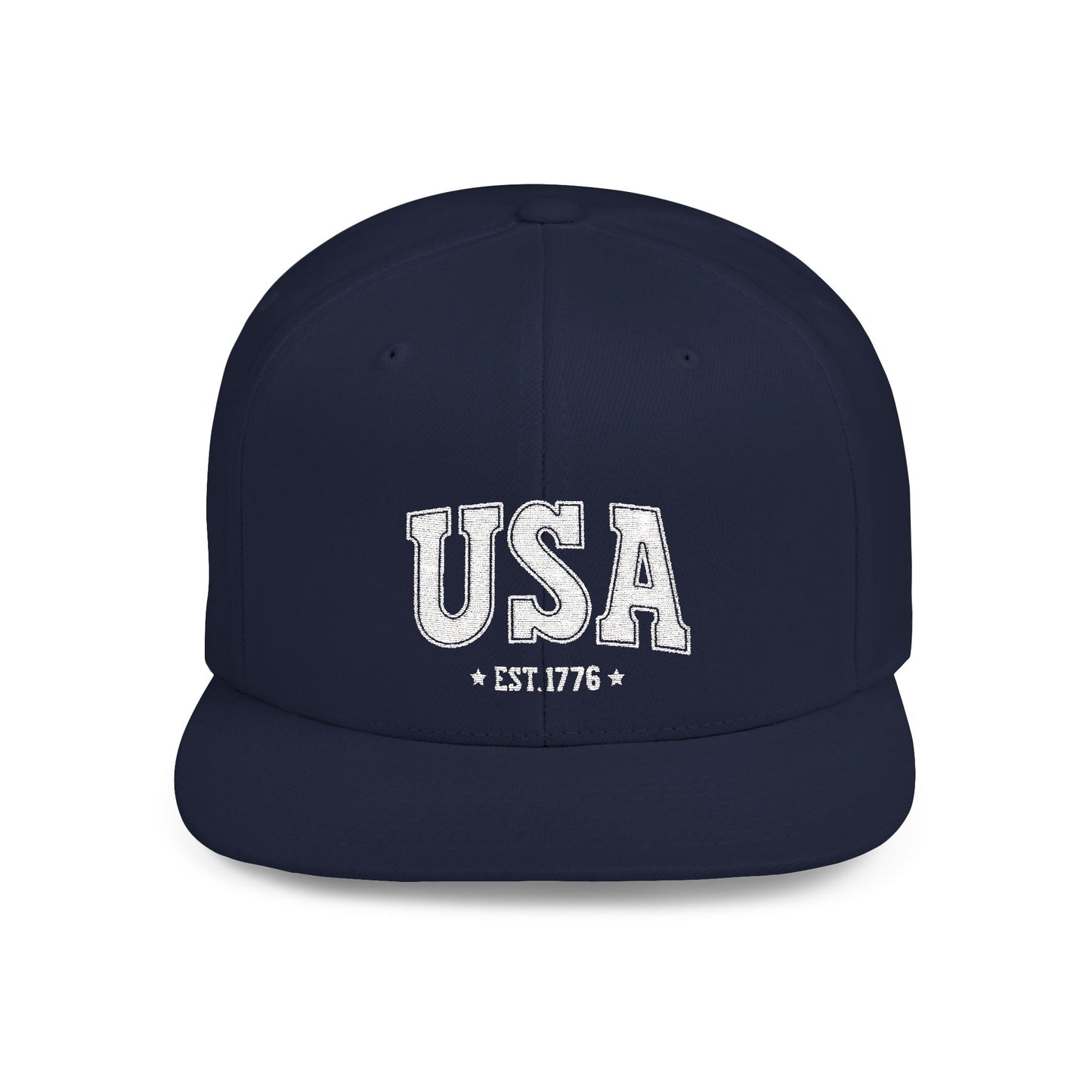 Princess Grace USA Flat Bill Snapback Cap - Est. 1776 | Casual Style for All Occasions