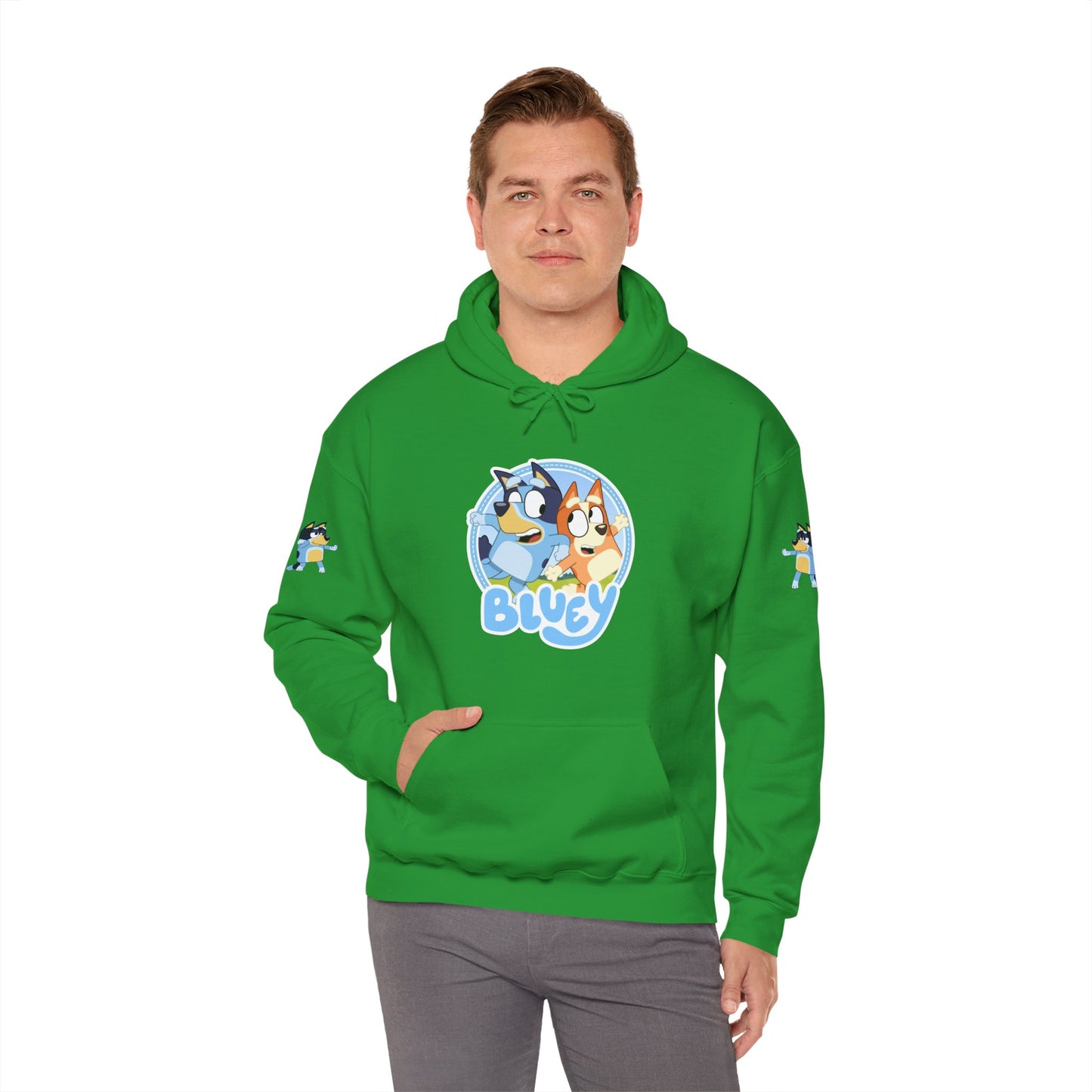 Princess Grace Bluey Unisex Heavy Blend Hoodie Cozy Cartoon Sweatshirt for Kids & Adults