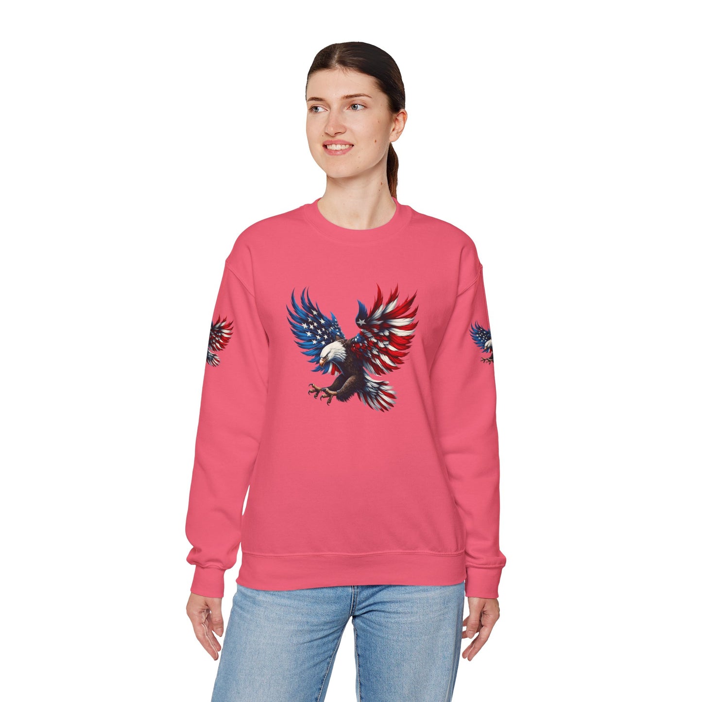 Princess Grace Patriotic Eagle Unisex Crewneck Sweatshirt