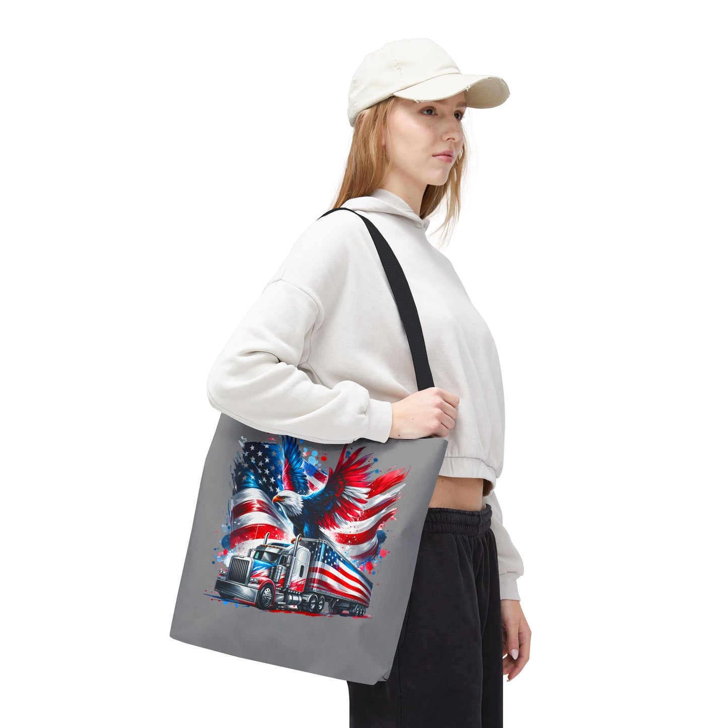Princess Grace Patriotic Eagle Truck Tote Bag Perfect for Independence Day & Everyday Use