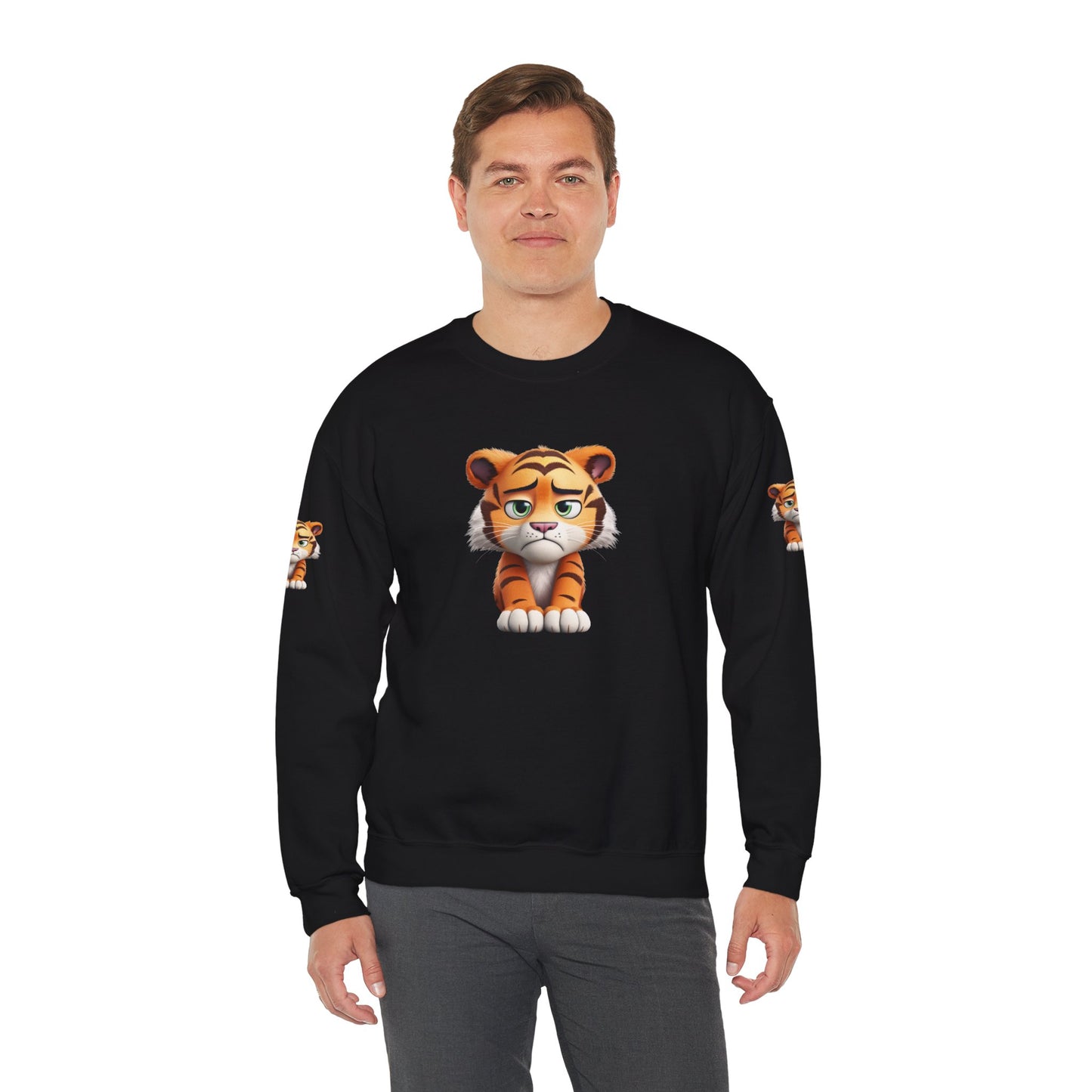 Princess Grace Cute Tiger Graphic Unisex Crewneck Sweatshirt