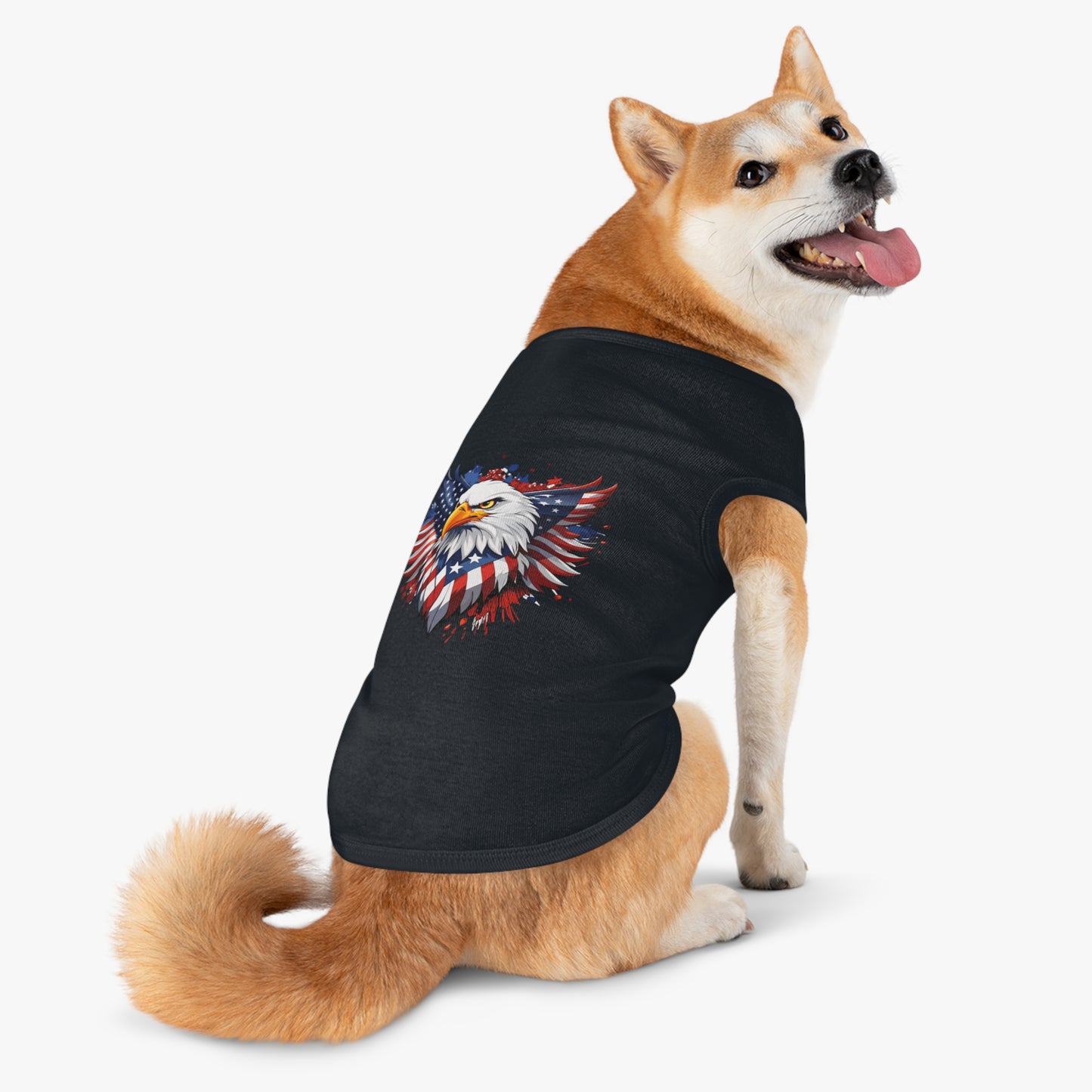 Princess Grace Patriotic Eagle Pet Tank Top USA Flag Design for Holidays & Celebrations