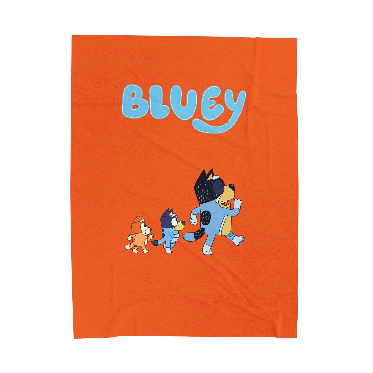 Princess Grace Bluey Velveteen Plush Blanket for Kids Cozy Cartoon Comfort
