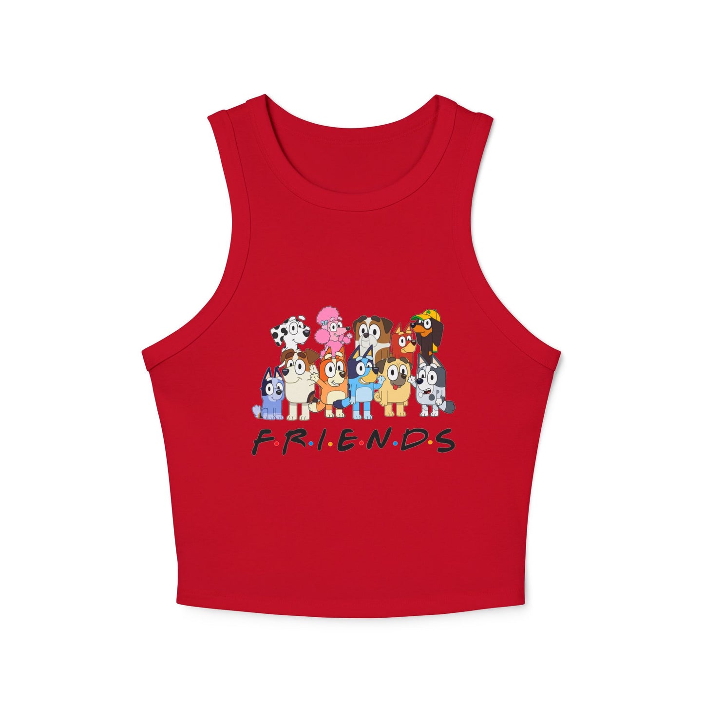 Princess Grace Bluey Friends Cartoon Racer Tank Top Cute Bluey Design