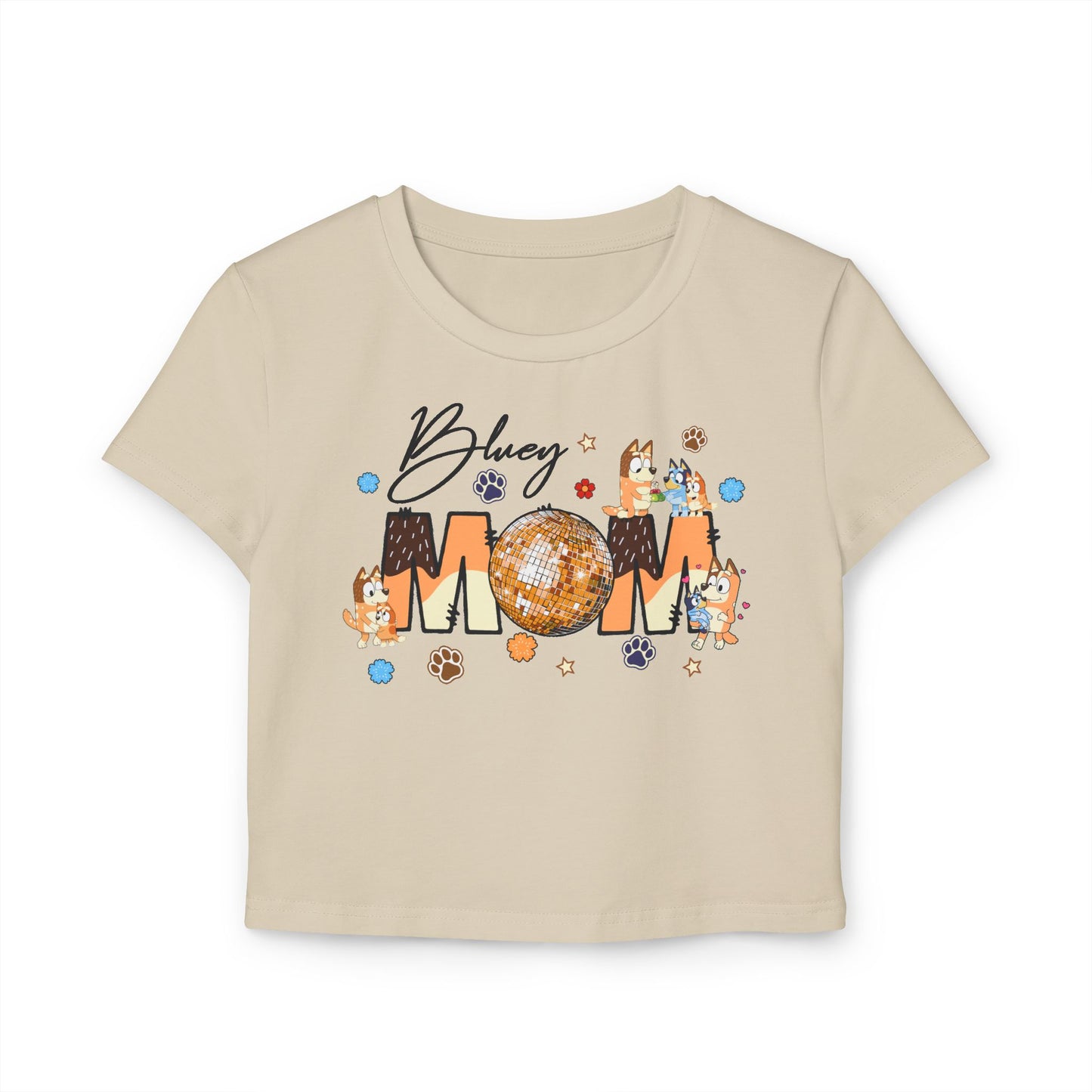 Princess Grace Cute Bluey Mom Baby Tee for Dog Lovers