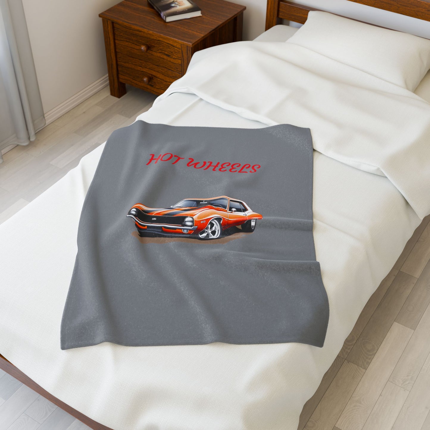Princess Grace Hot Wheels Velveteen Plush Blanket Cozy Throw for Car Enthusiasts