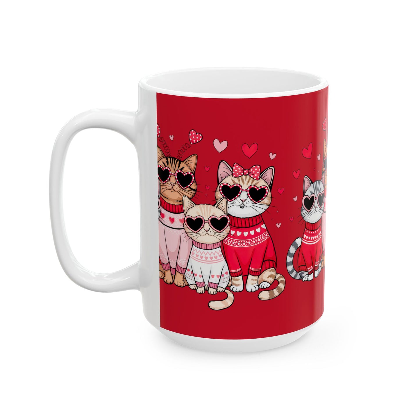 Princess Grace Cute Cat Lovers Mug 11oz & 15oz Ceramic Coffee Cup for Valentine's Day & Cat Enthusiasts